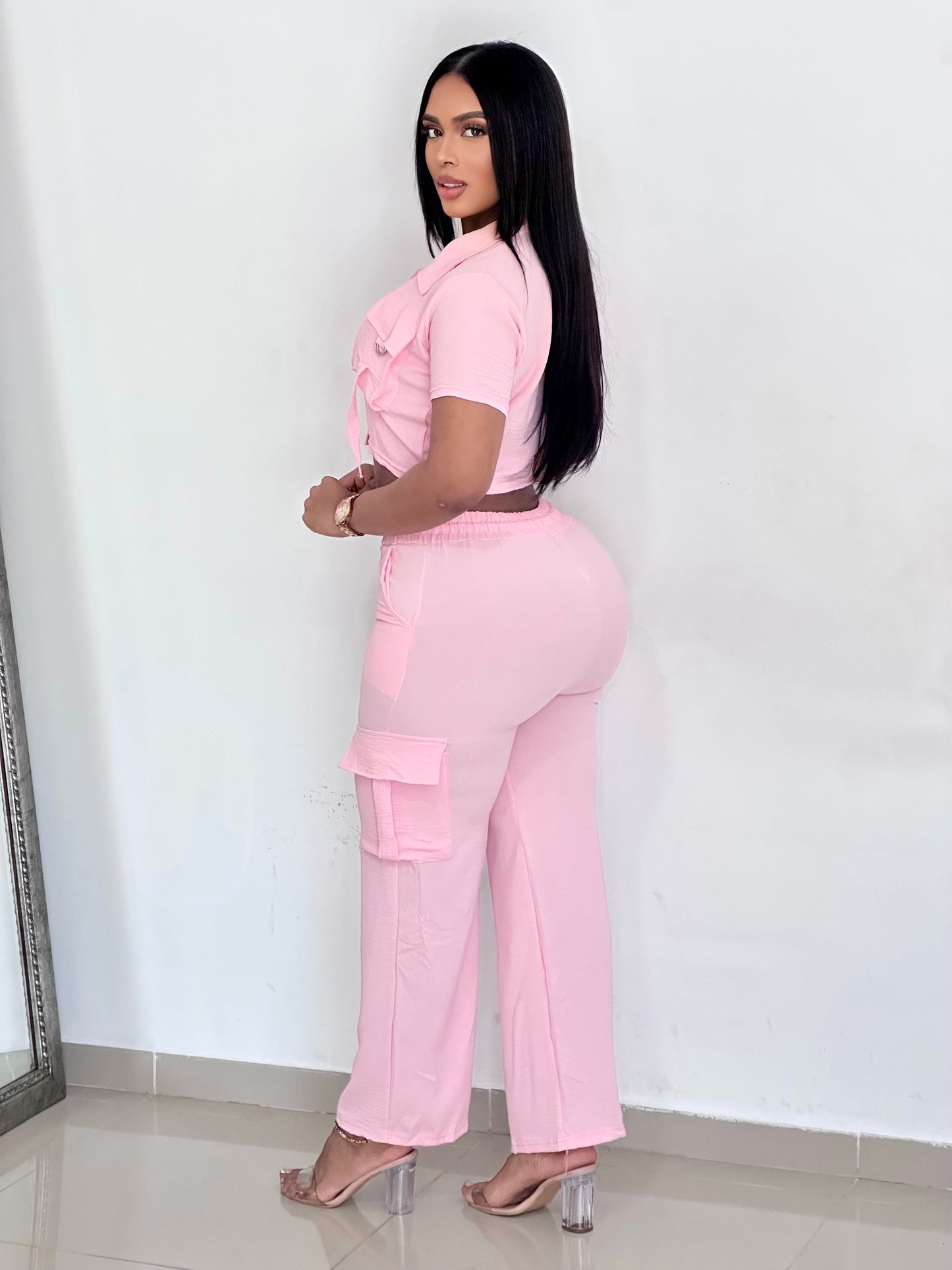 CONJUNTO CREPE PANTALON CARGO - ZHY-111