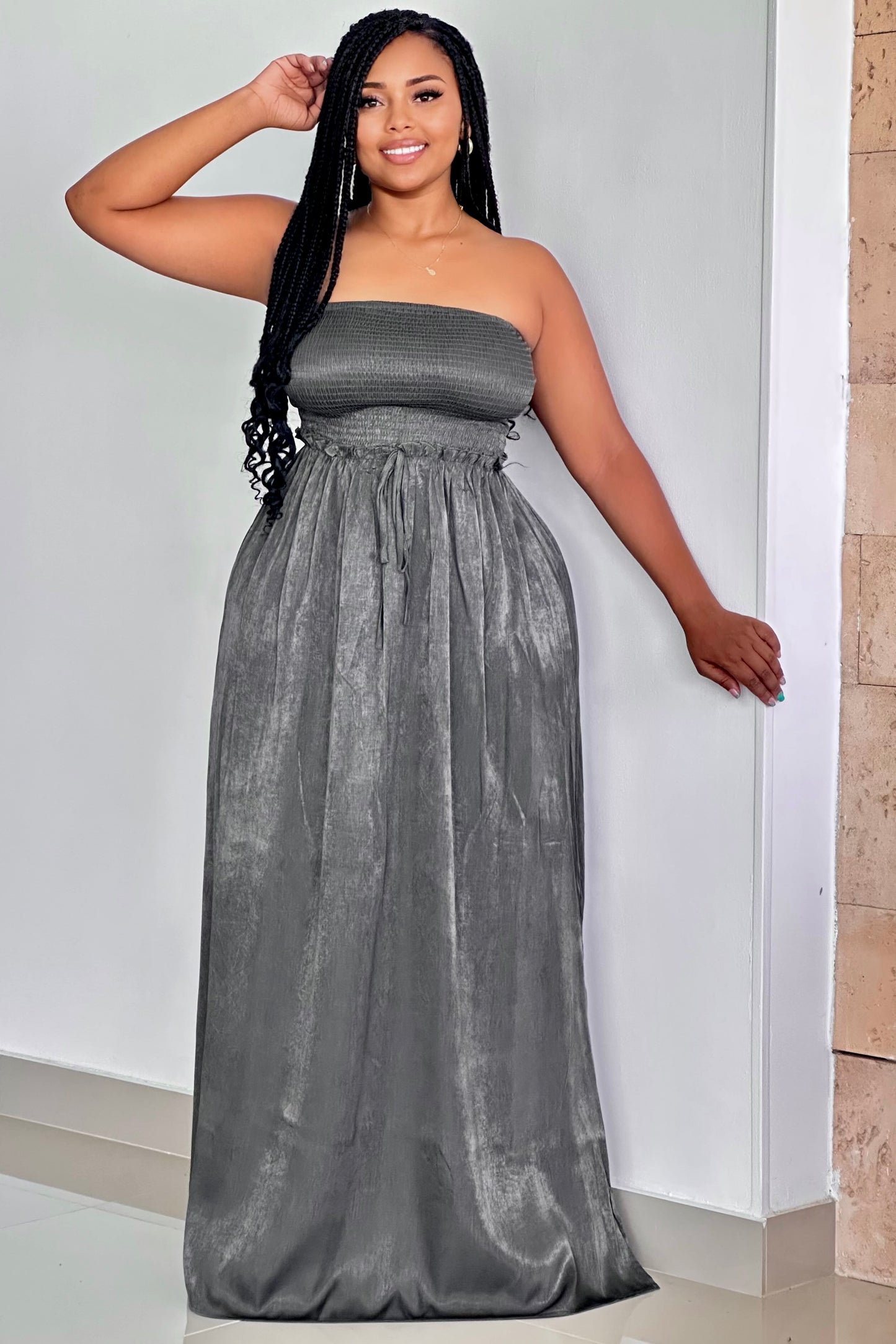 VESTIDO INDIGO STRAPLE - 72283