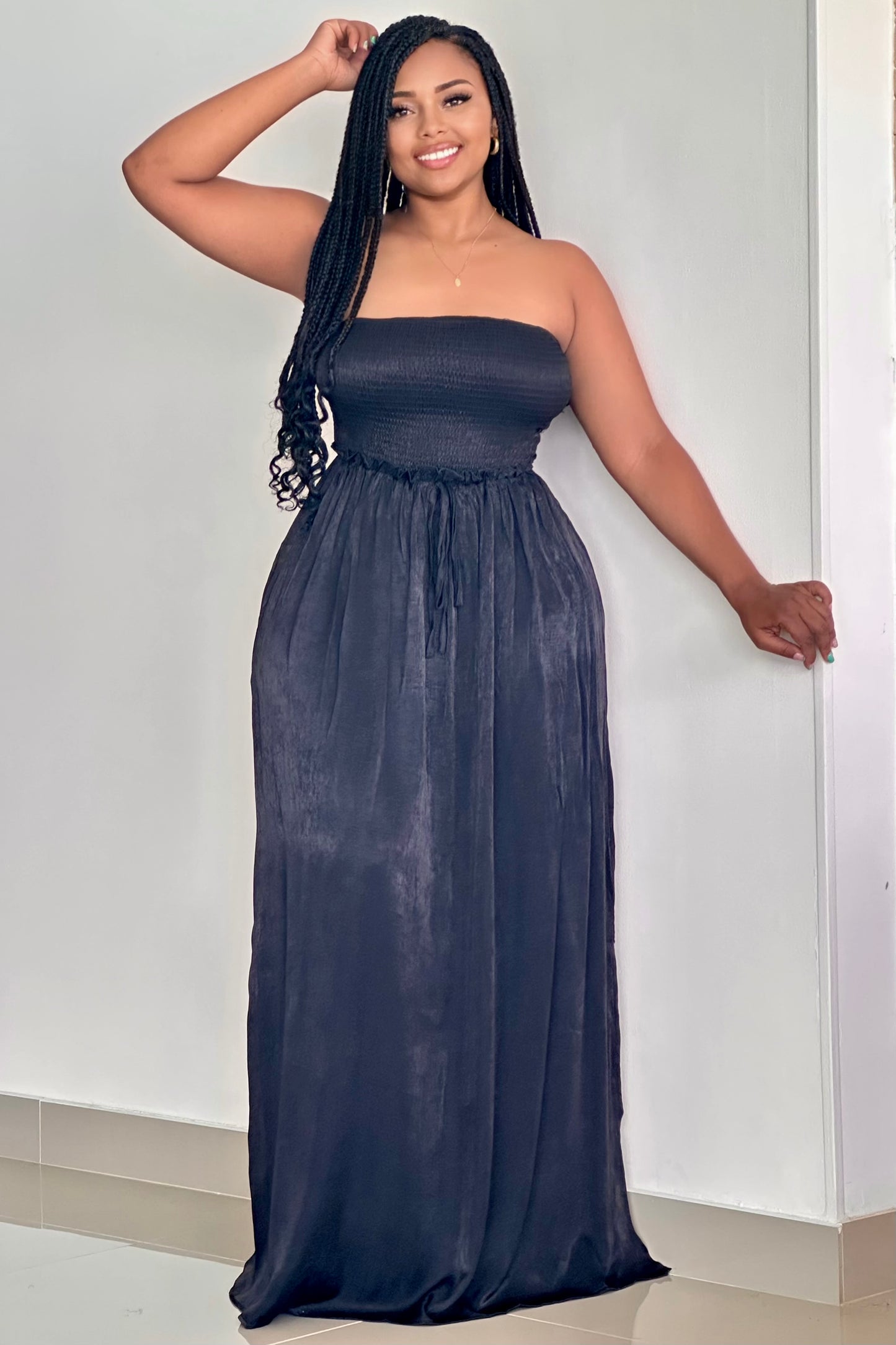VESTIDO INDIGO STRAPLE - 72283