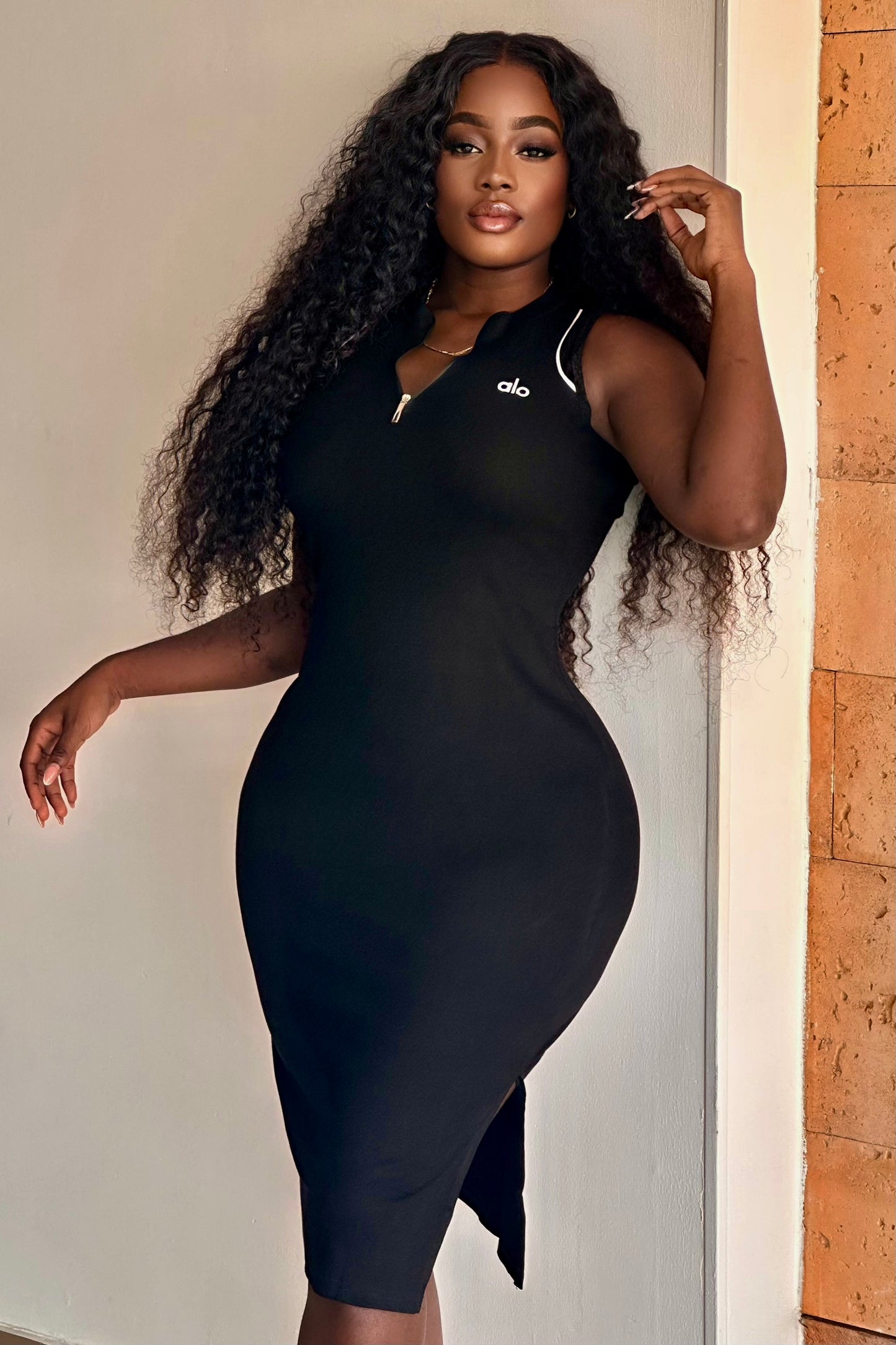 VESTIDO RIB LARGO SIZA ALO - Z-1211