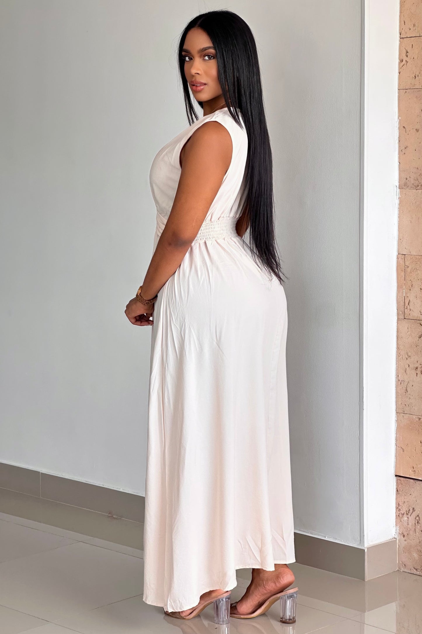 VESTIDO EN ESCOTE V - 67377