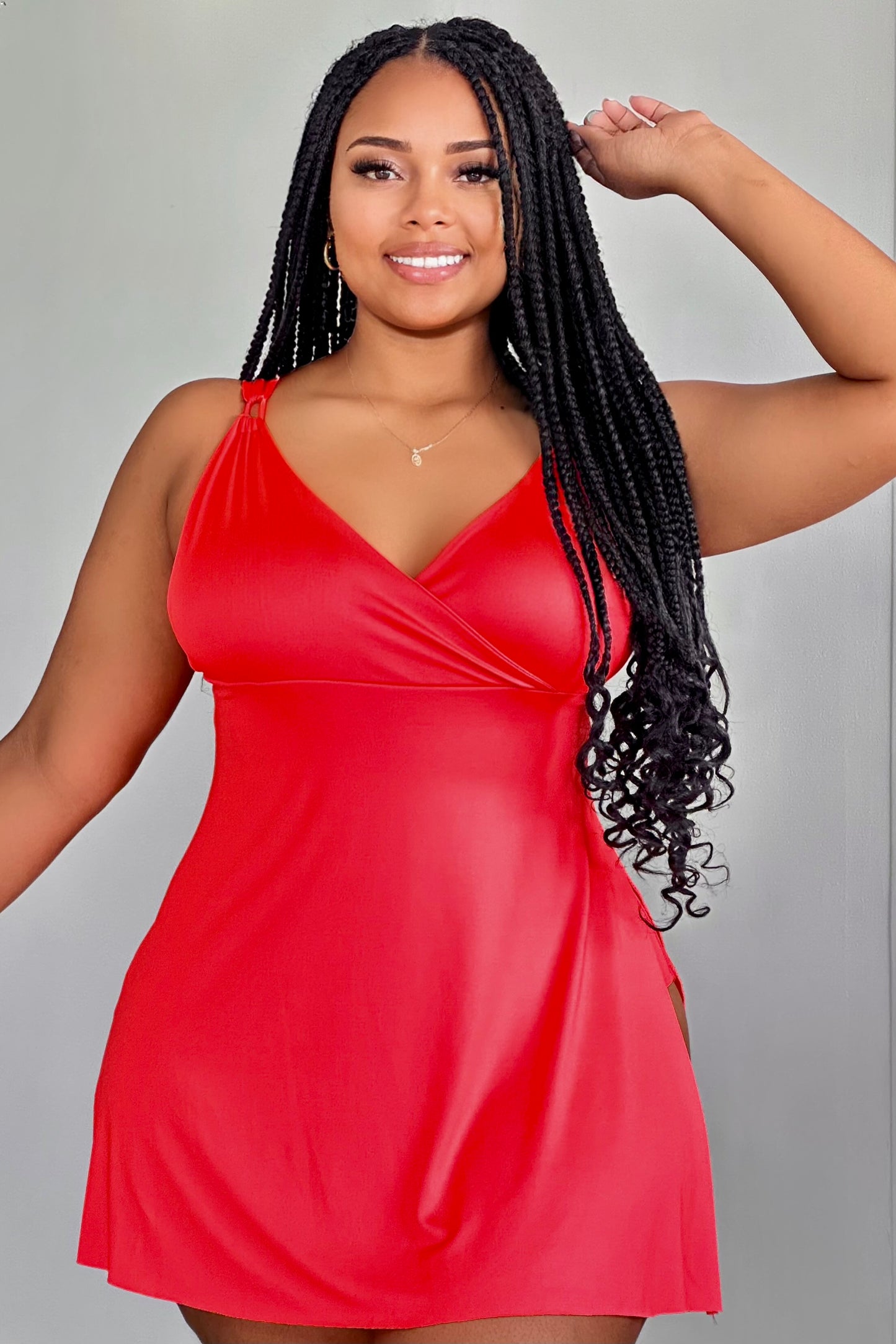 VESTIDO DE BAÑO EN POLILYCRA CON PAREO - VB-058PL