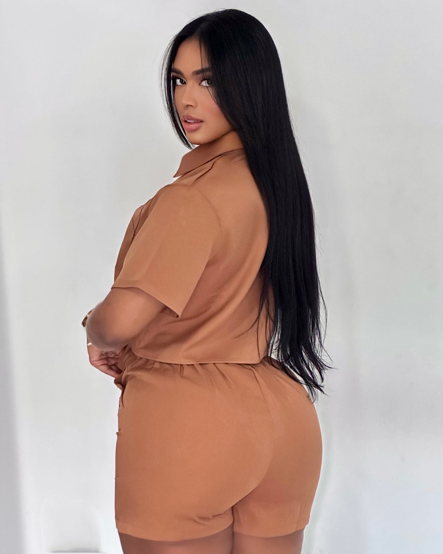 CONJUNTO SHORT CAMISA DE CUELLO CON BOTONES - 71057