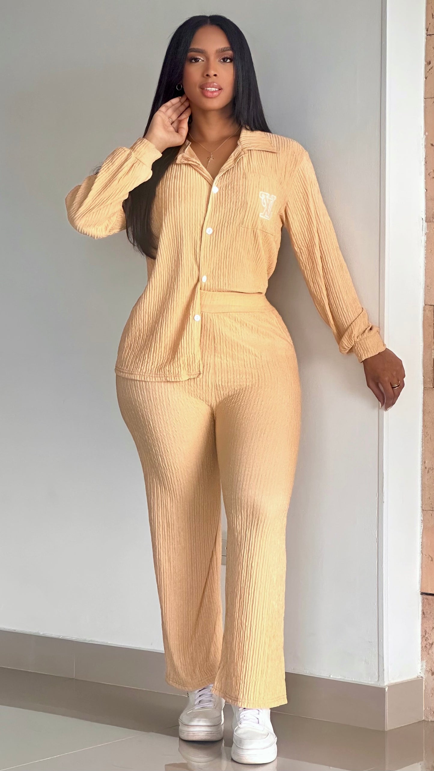CONJUNTO ACANALADO CAMISERO LV - 96692