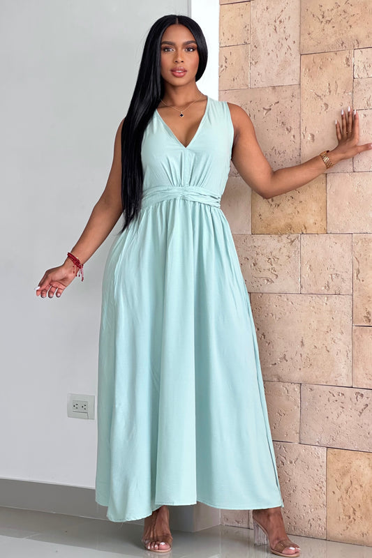 VESTIDO EN ESCOTE V - 67377