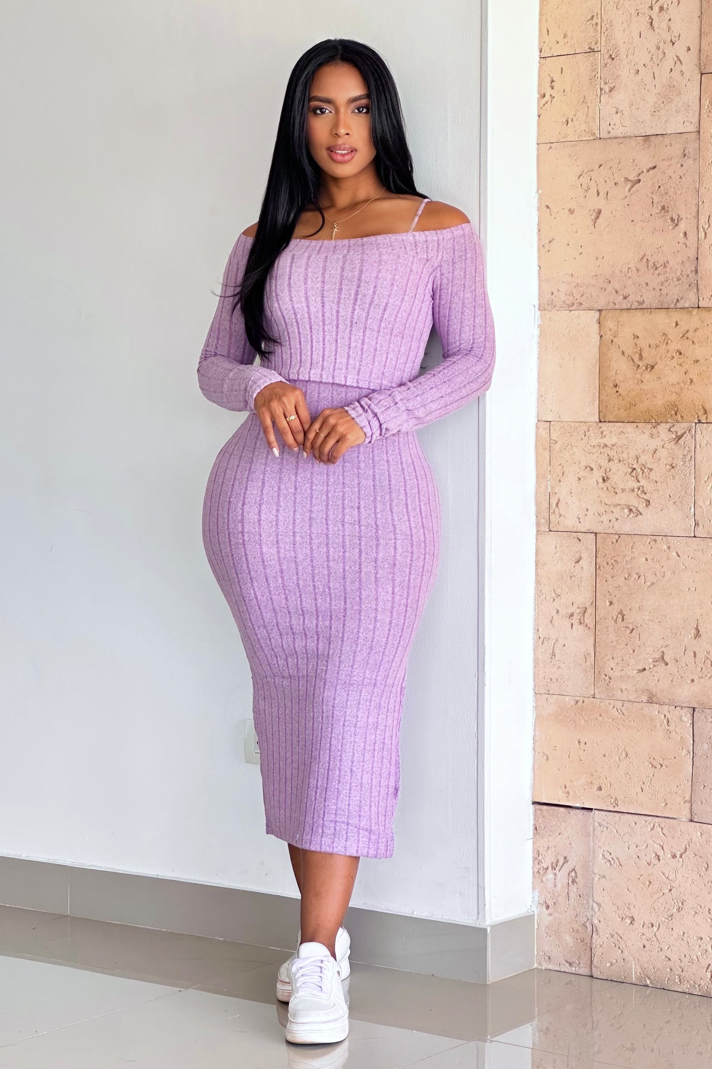 VESTIDO TIRAS CON BUZO CUELLO BANDEJA - VS
