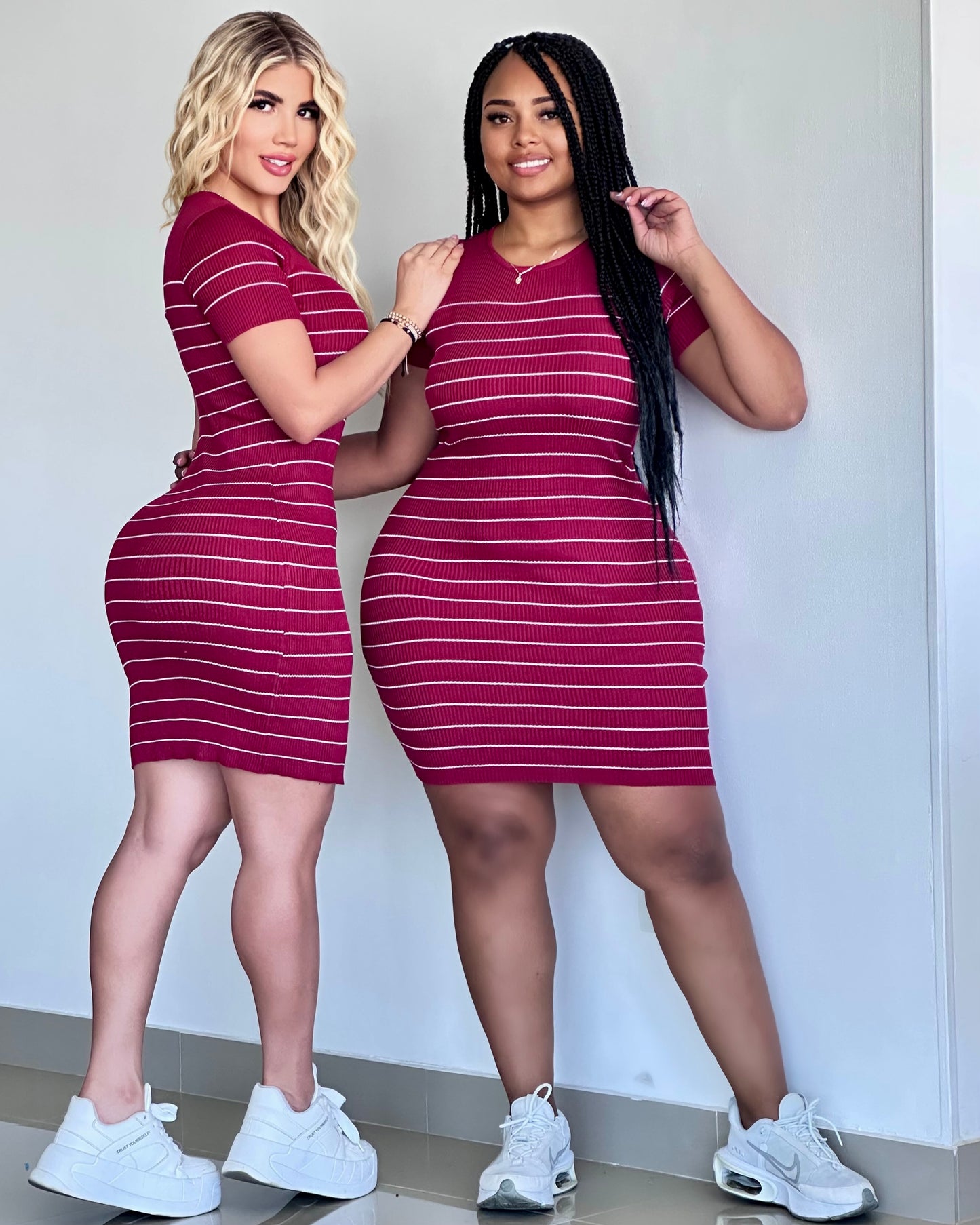 VESTIDO MANGAS RAYAS HILO - 82807