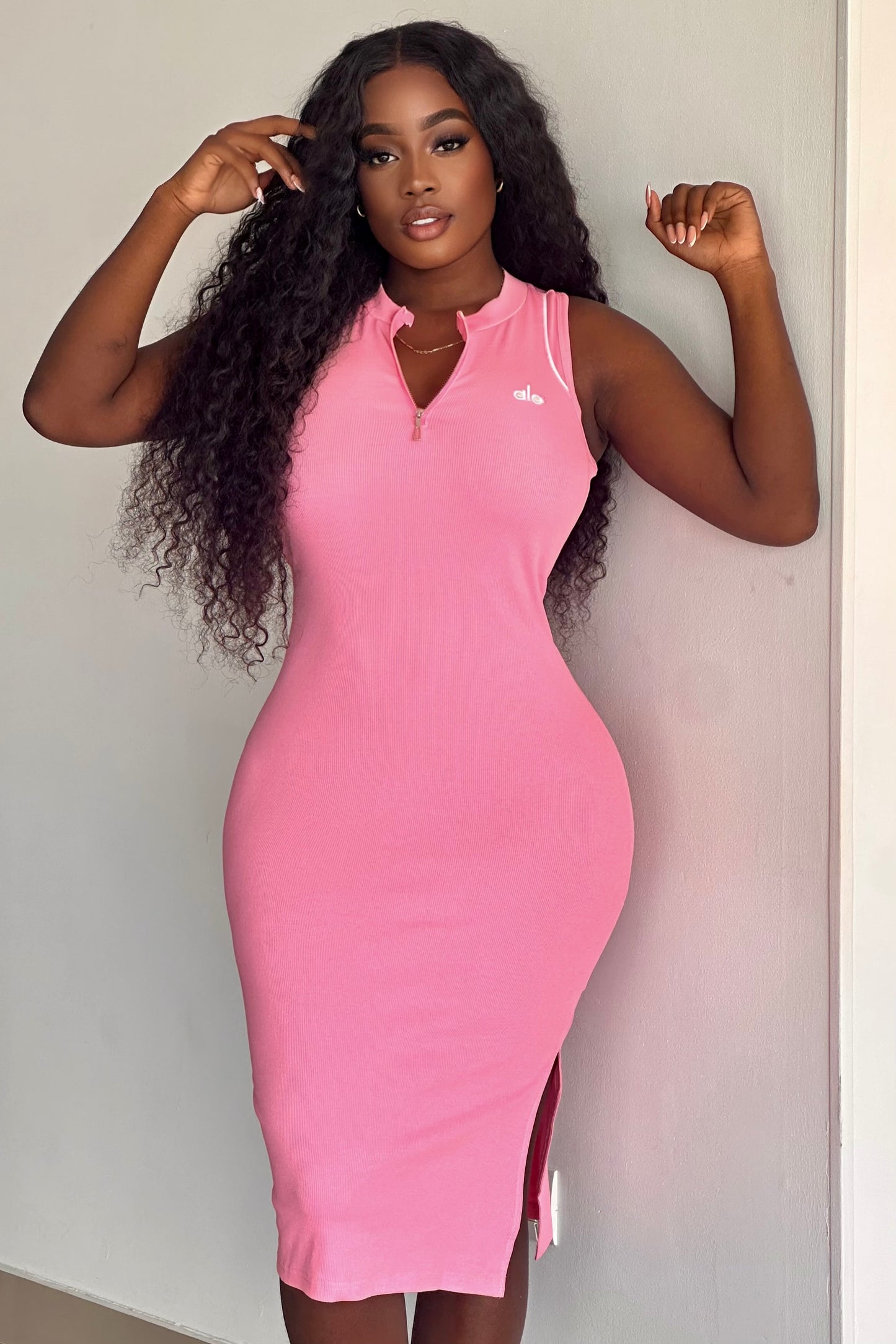 VESTIDO RIB LARGO SIZA ALO - Z-1211