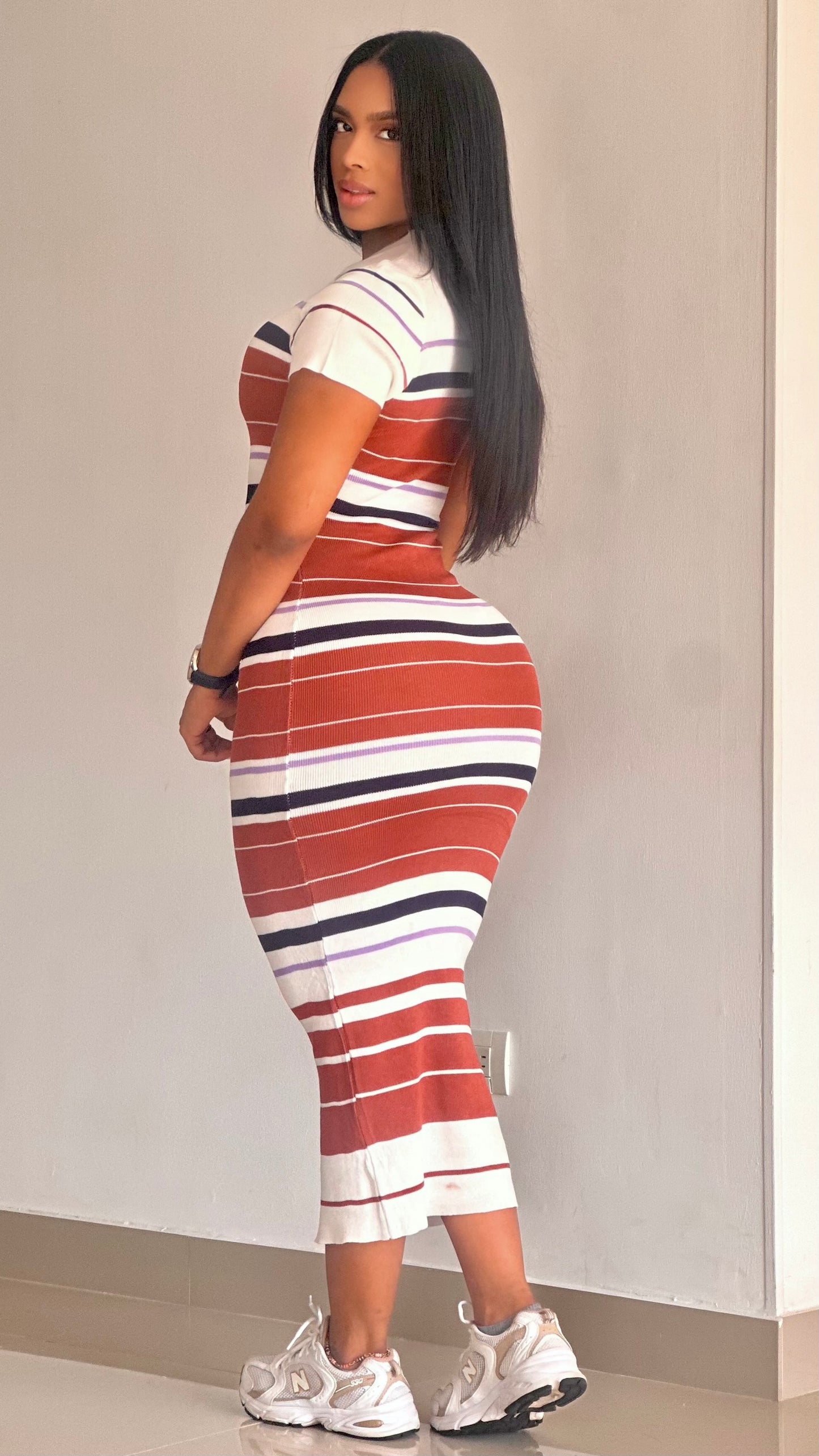 VESTIDO DE HILO RAYAS - 22372