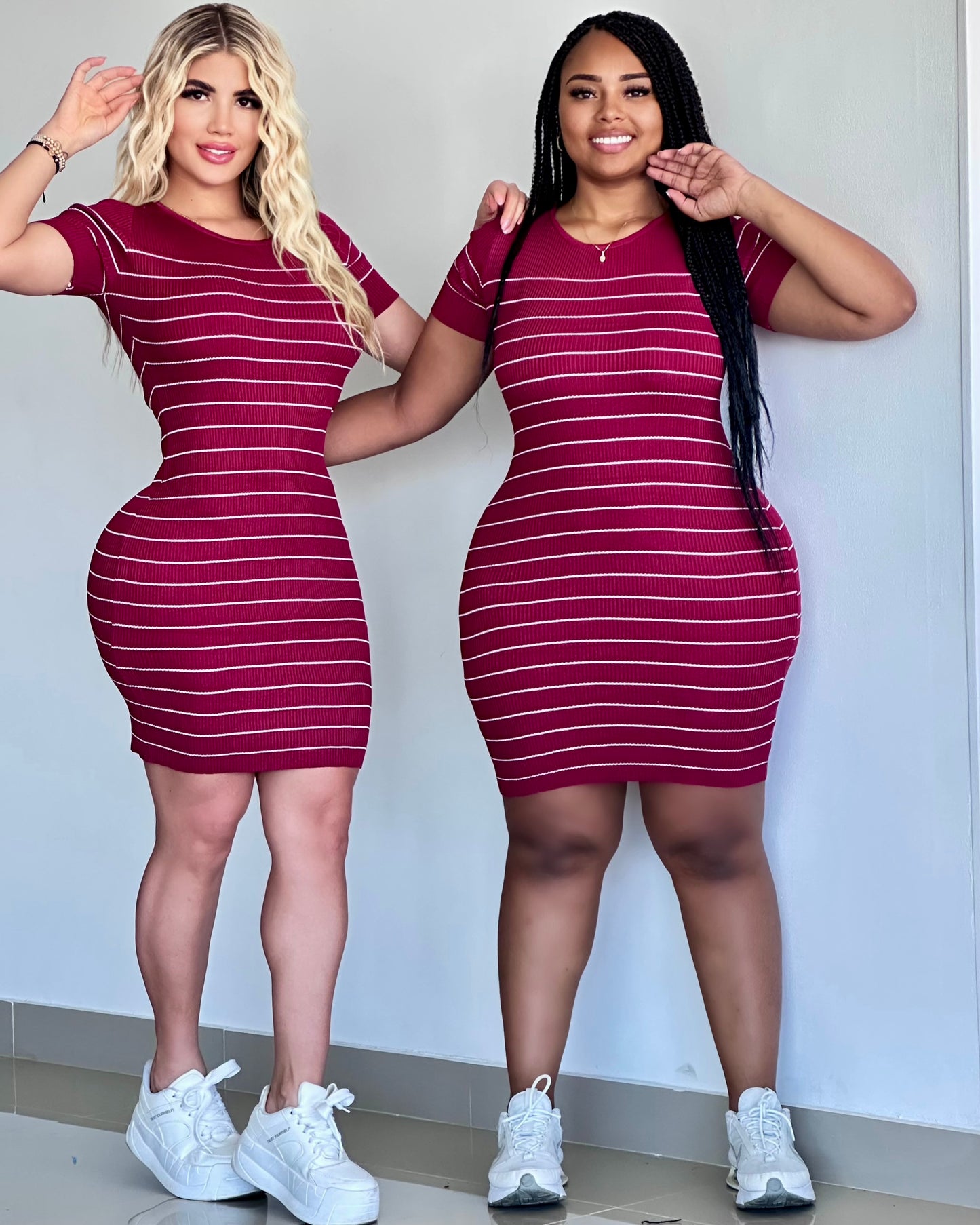 VESTIDO MANGAS RAYAS HILO - 82807