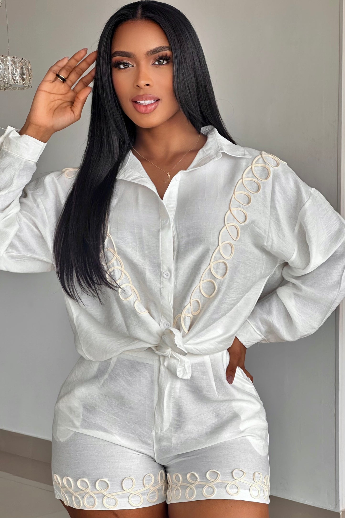 CONJUNTO MANGA LARGA CON DETALLE EN LA TELA - 68077