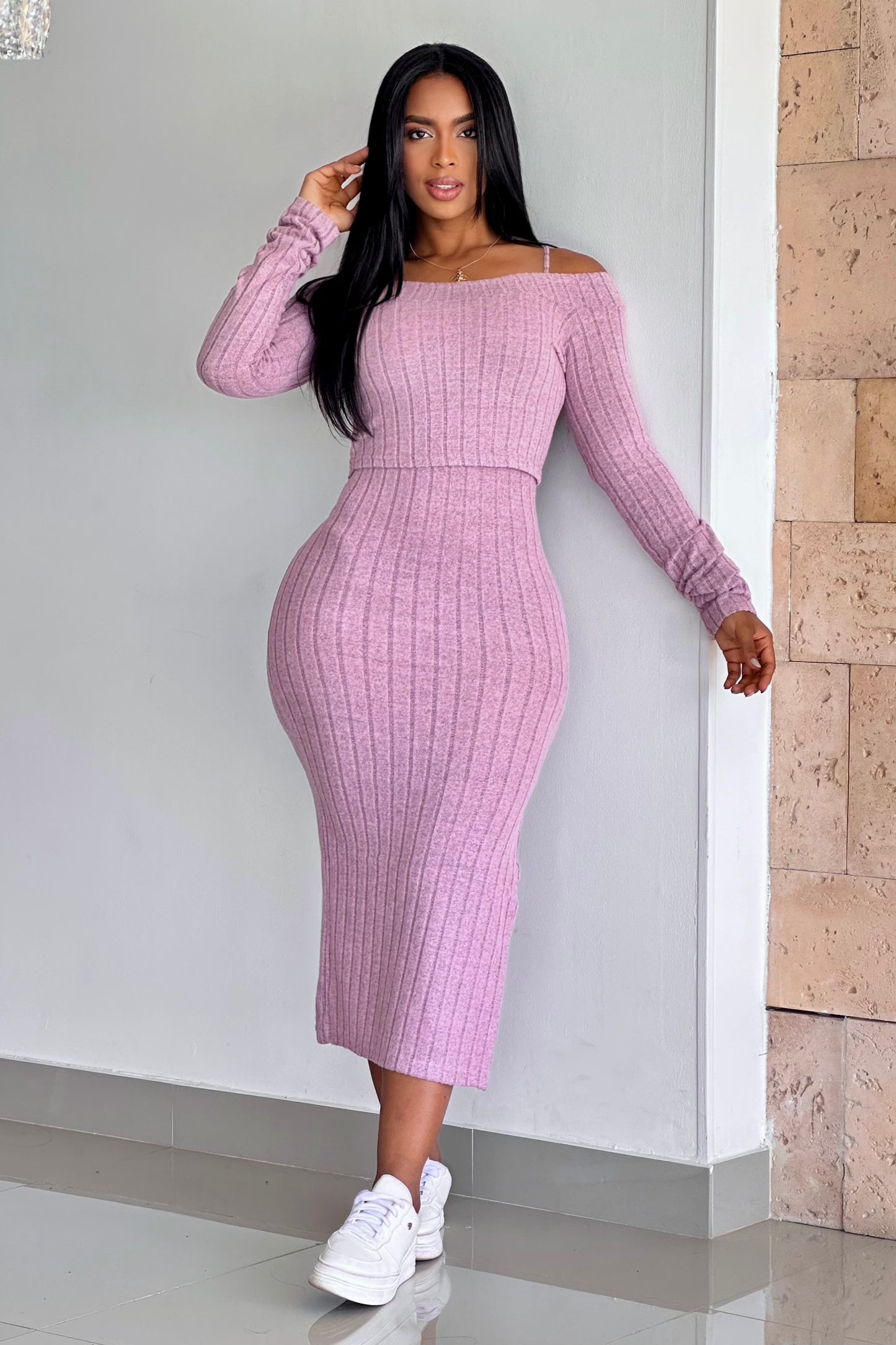 VESTIDO TIRAS CON BUZO CUELLO BANDEJA - VS