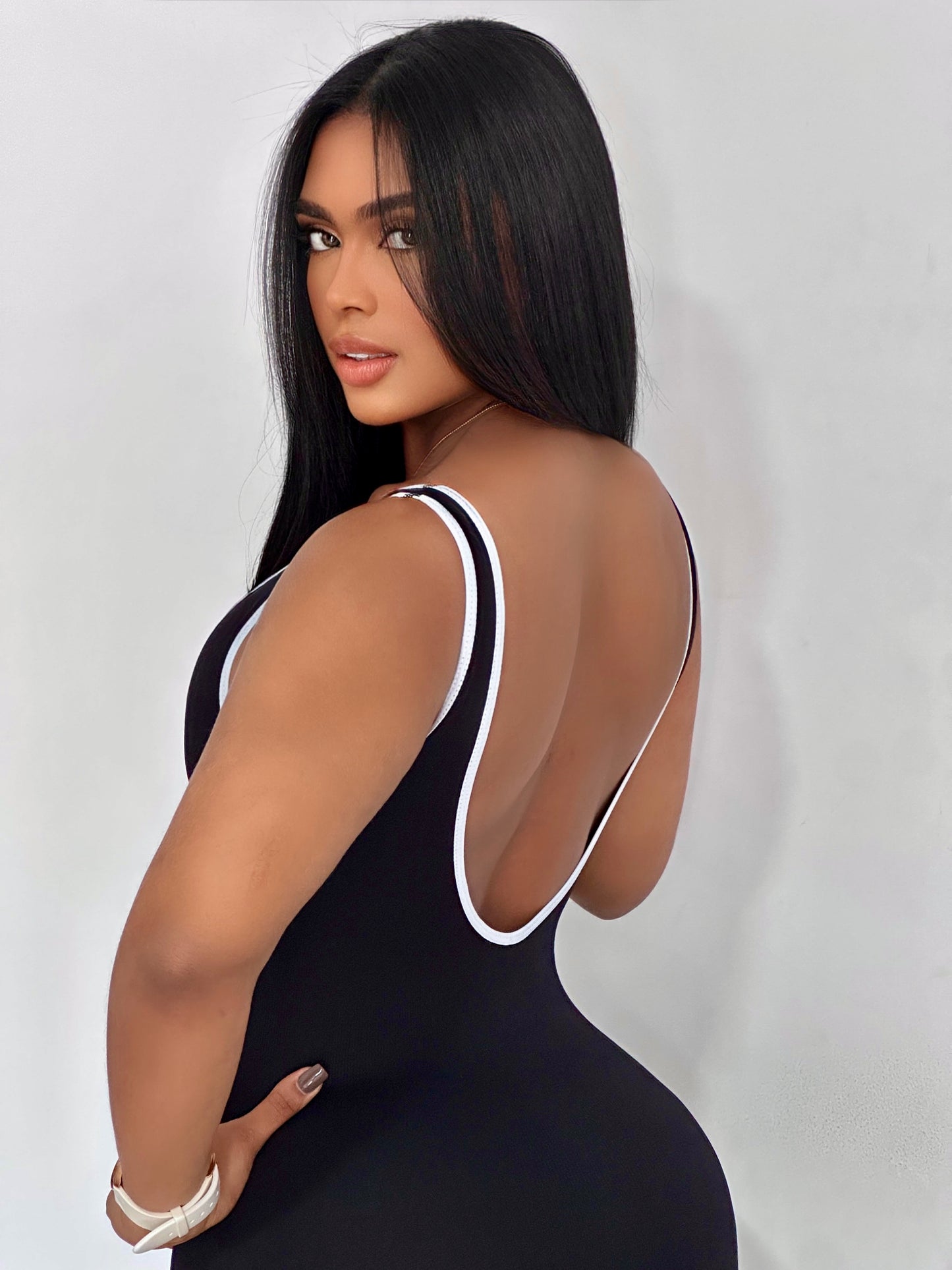 ENTERIZO DE HILO BORDES BLANCOS - 98740