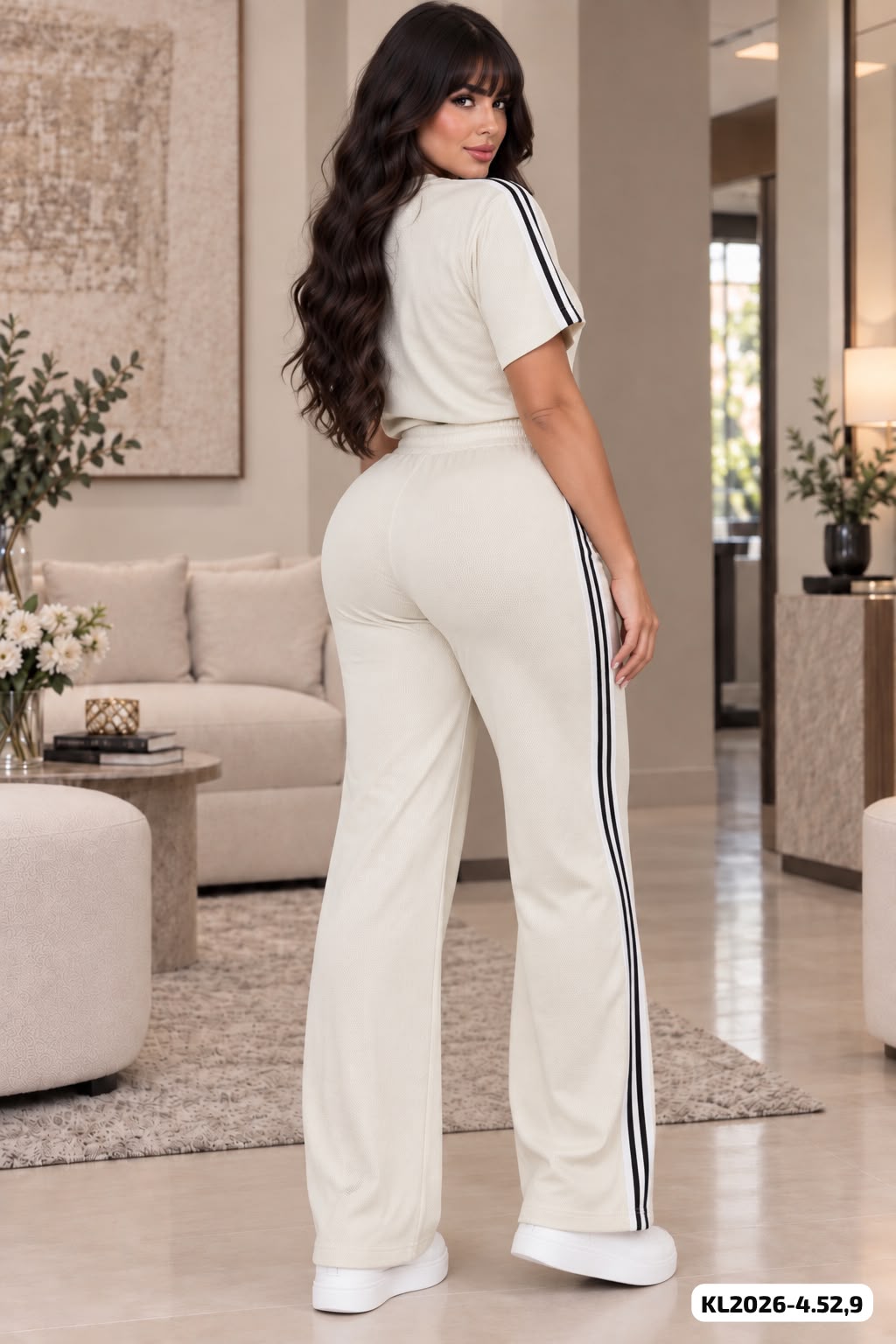 CONJUNTO MIU MIU LINEAS UNICOLOR - KL2026-4