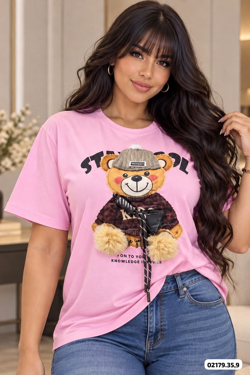 CAMISETA OSO RELIEVE - 02179