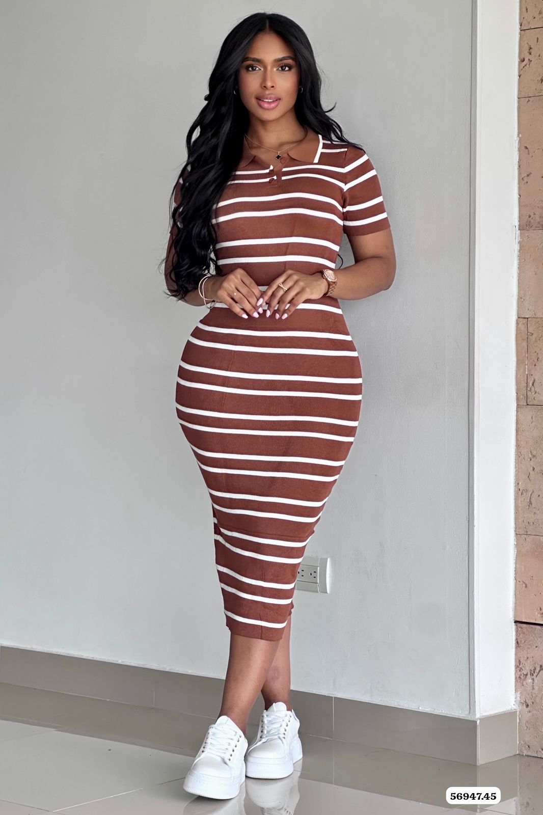 VESTIDO DE HILO RAYAS - 56947