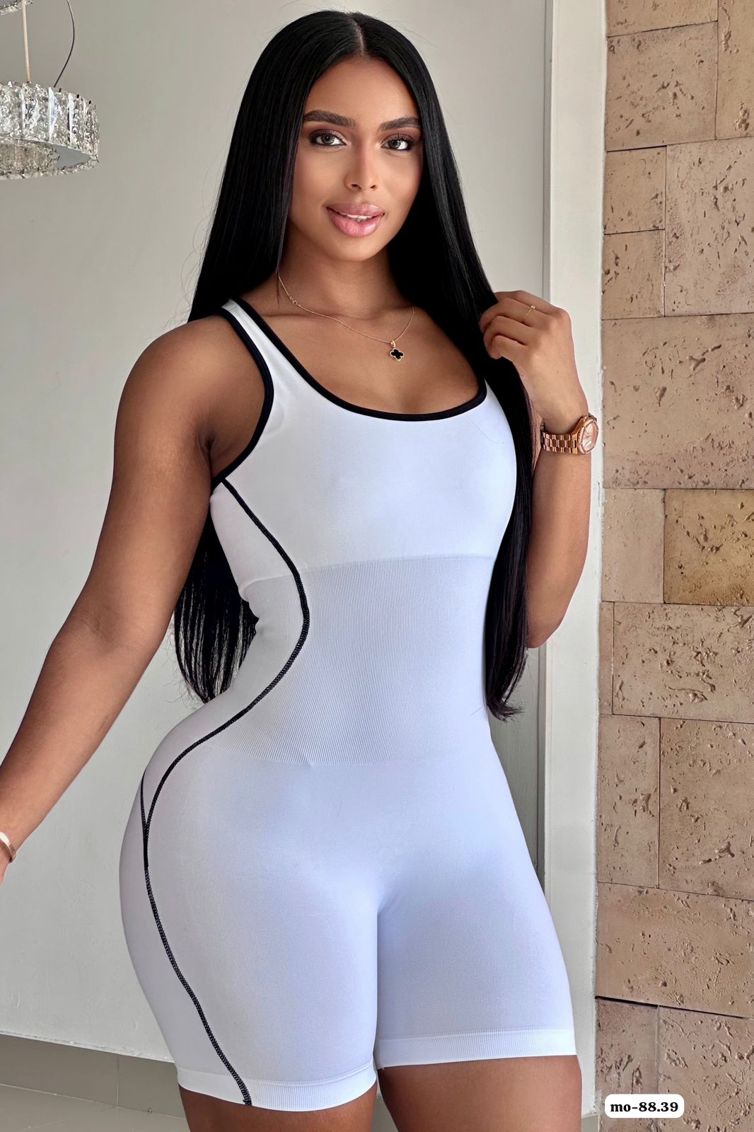 ENTERIZO CORTO CON COPA CONTROL ABDOMEN - MO-88