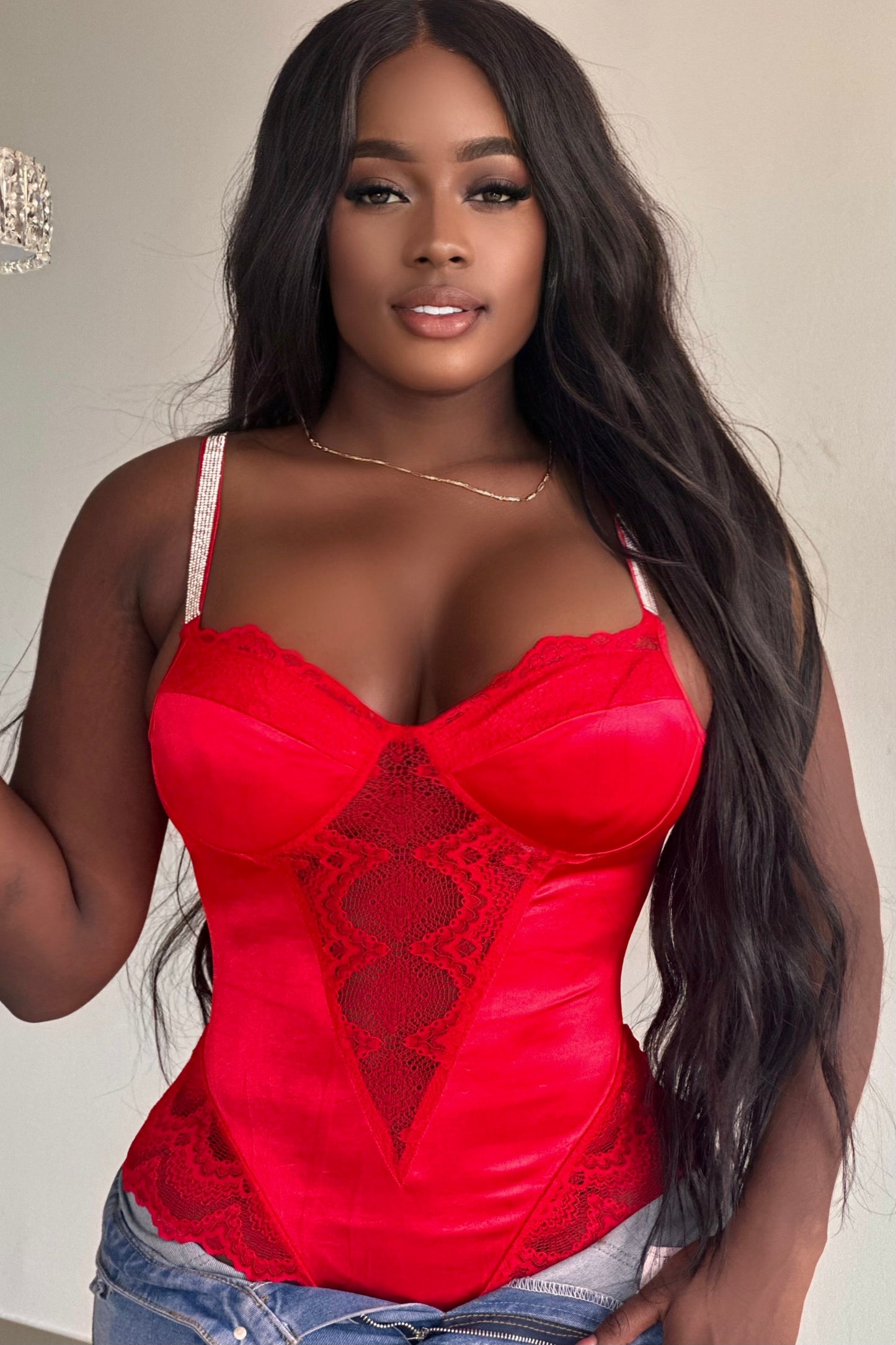 BODY SATIN ENCAJE - 22043