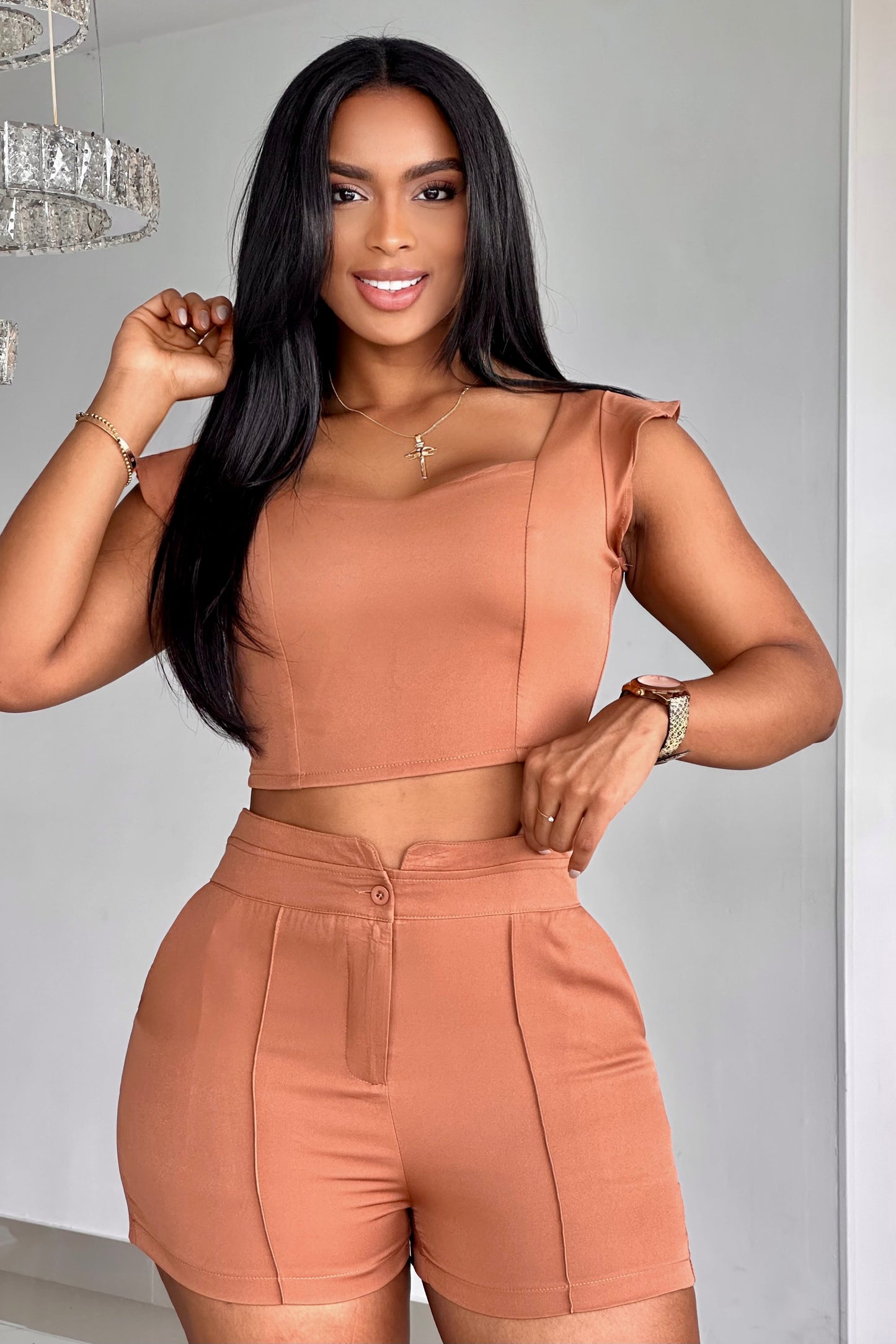 CONJUNTO CORTO BLUSA BOLEROS - 90458