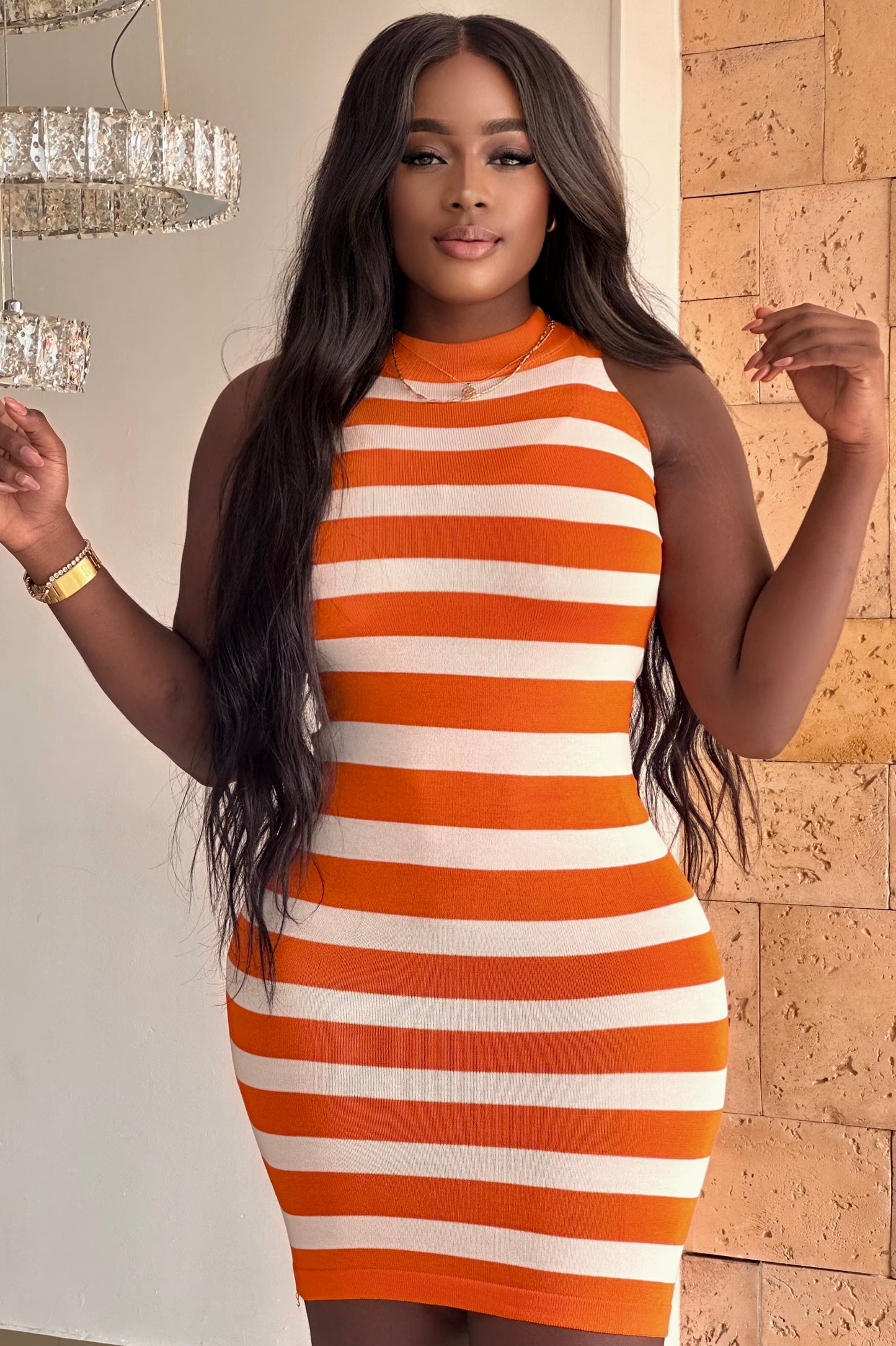 VESTIDO RAYAS HILO SIZA - 81029