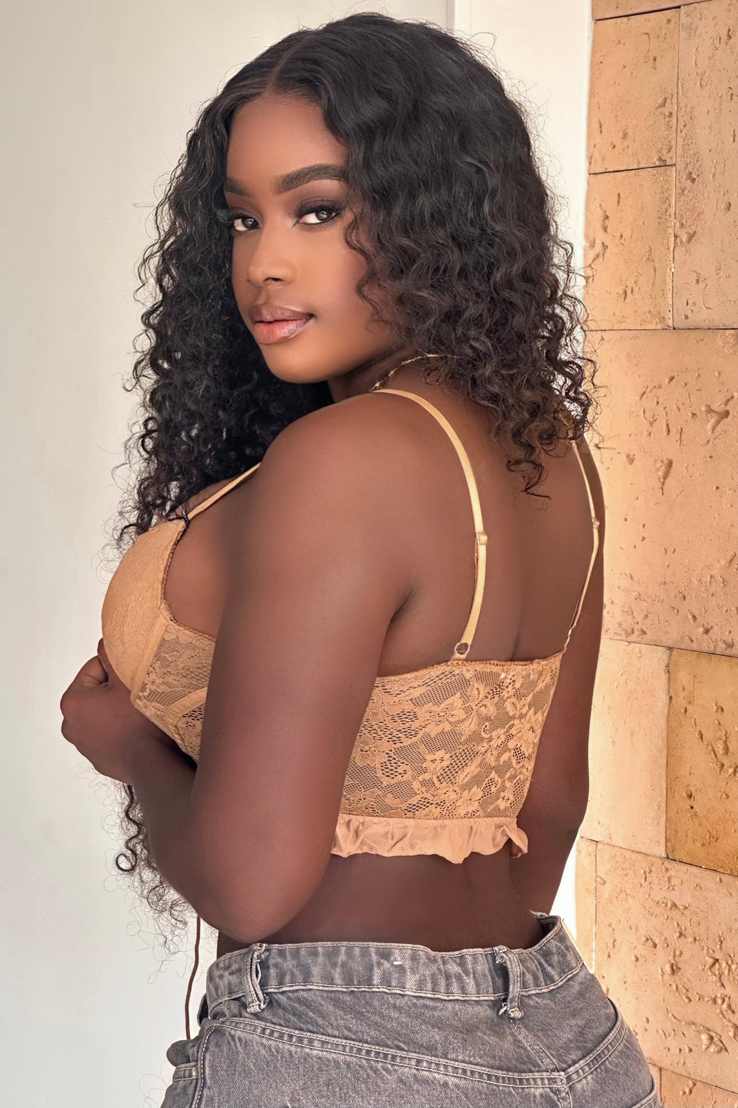 CORSET DE ENCAJE CORDON ADELANTE - GM2518
