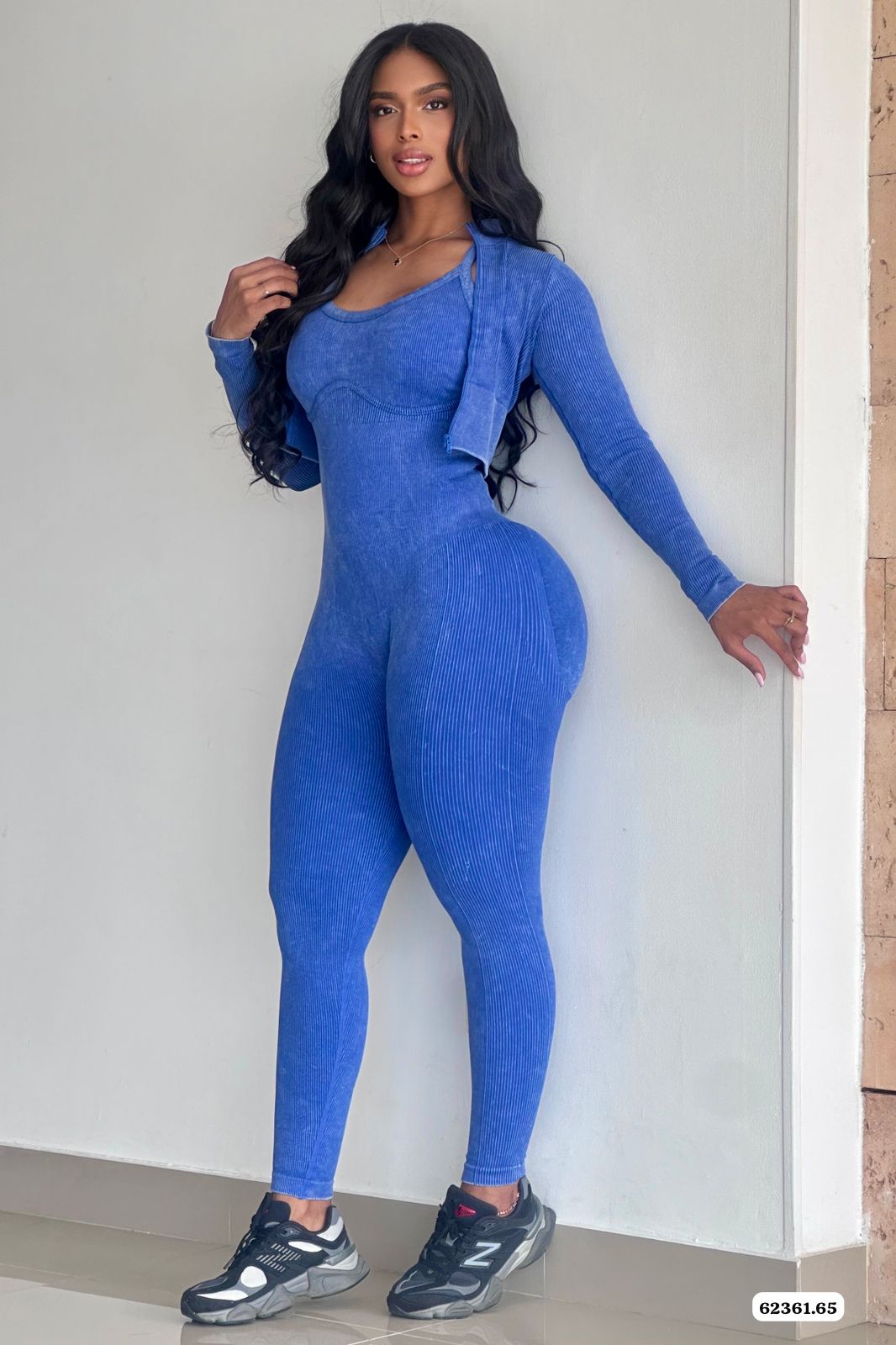 ENTERIZO CON BUSO TELA TIPO HILO AMERICANO - 62361