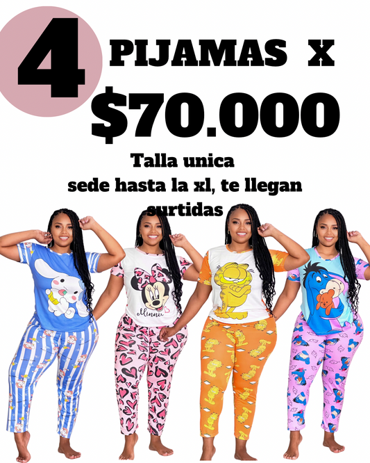 COMBO PIJAMA LARGA MANGA SUBLIMADA - MC
