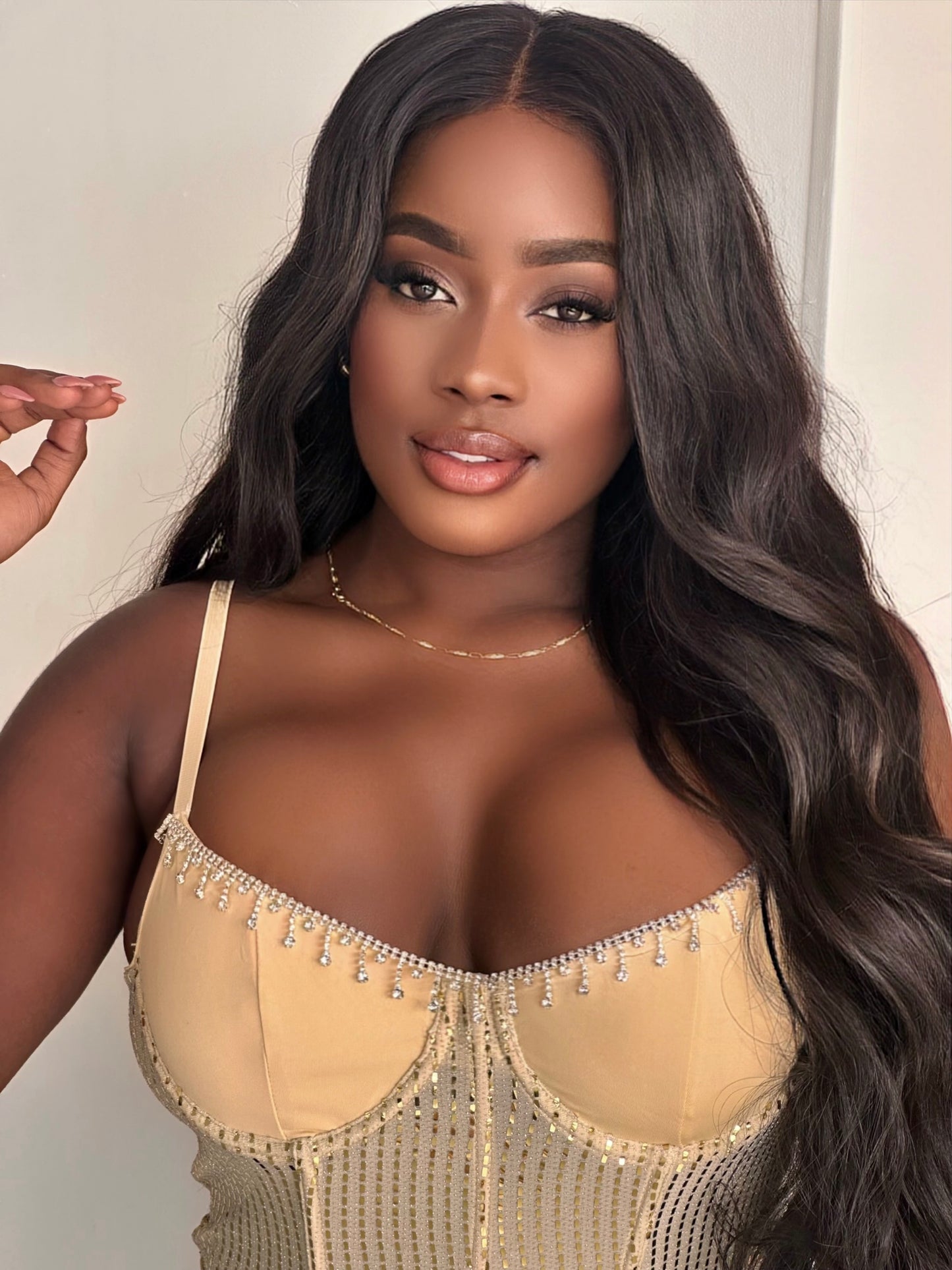 CORSET CON PEDRERIA EN EL BUSTO - GM2506