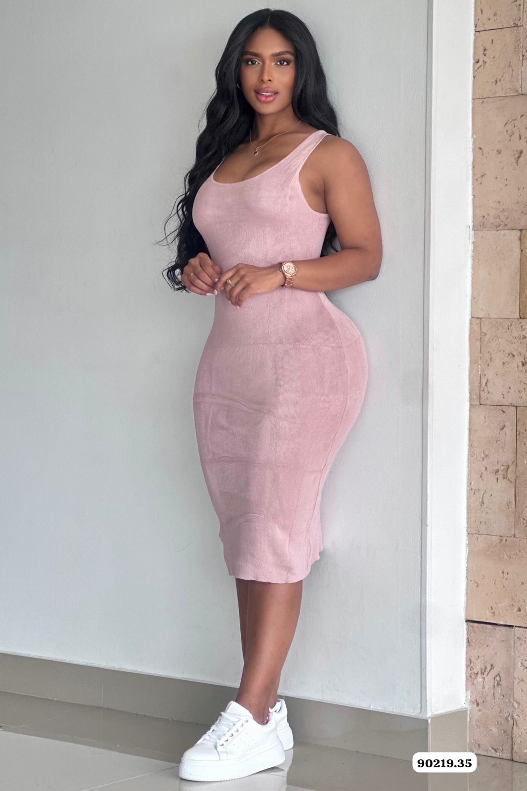 VESTIDO SIZA BASICO EN TELA HILO - 90219