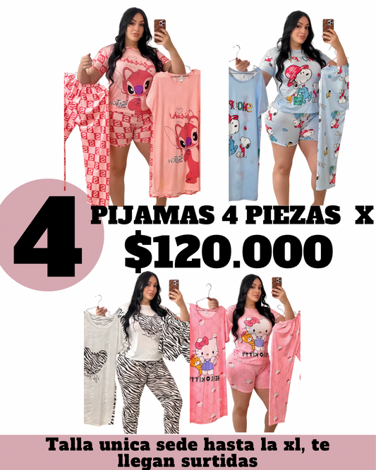 COMBO PIJAMA 4 PIEZAS - P4P