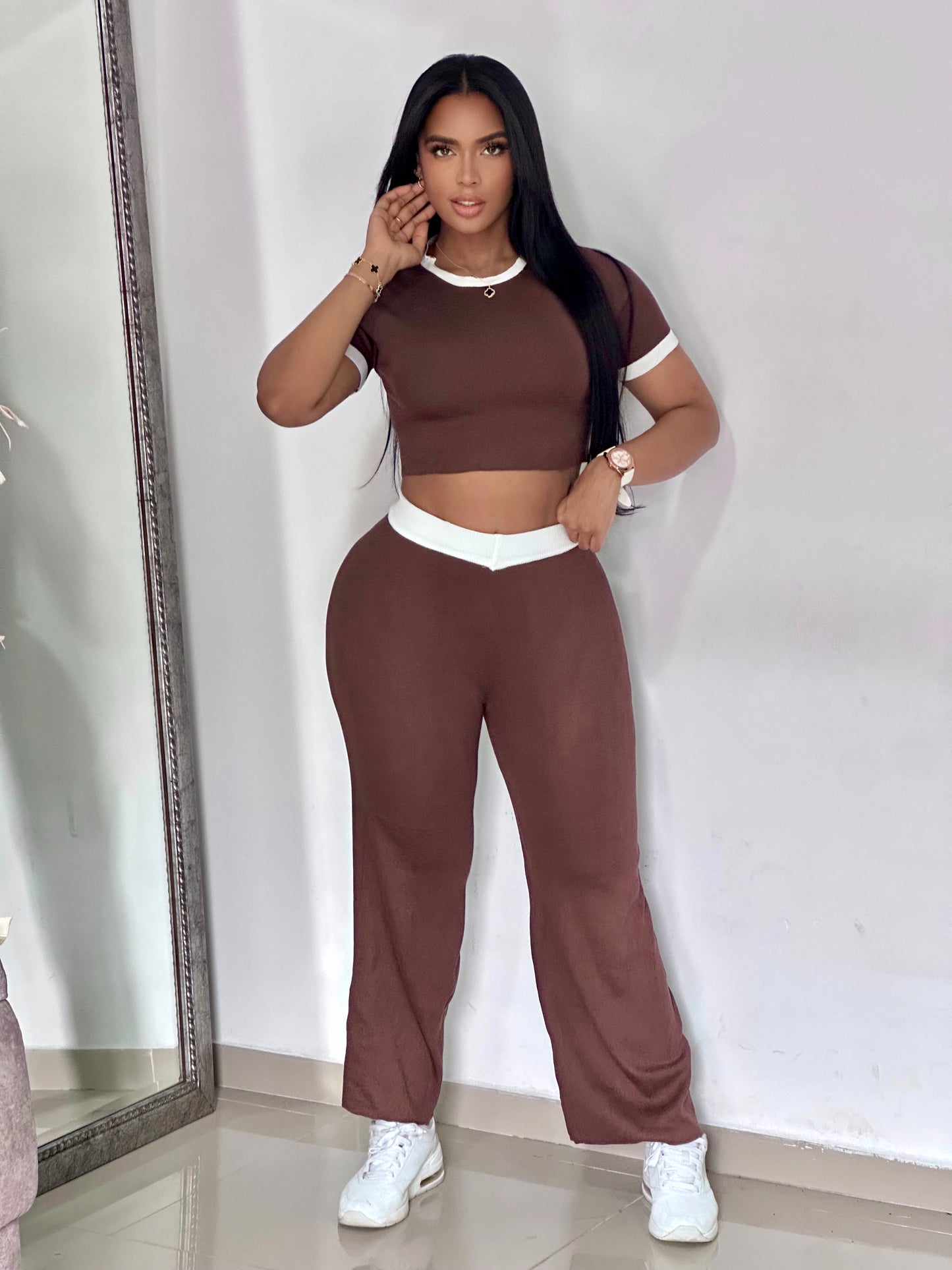CONJUNTO DE HILO PANTALON ANCHO - MZ5432