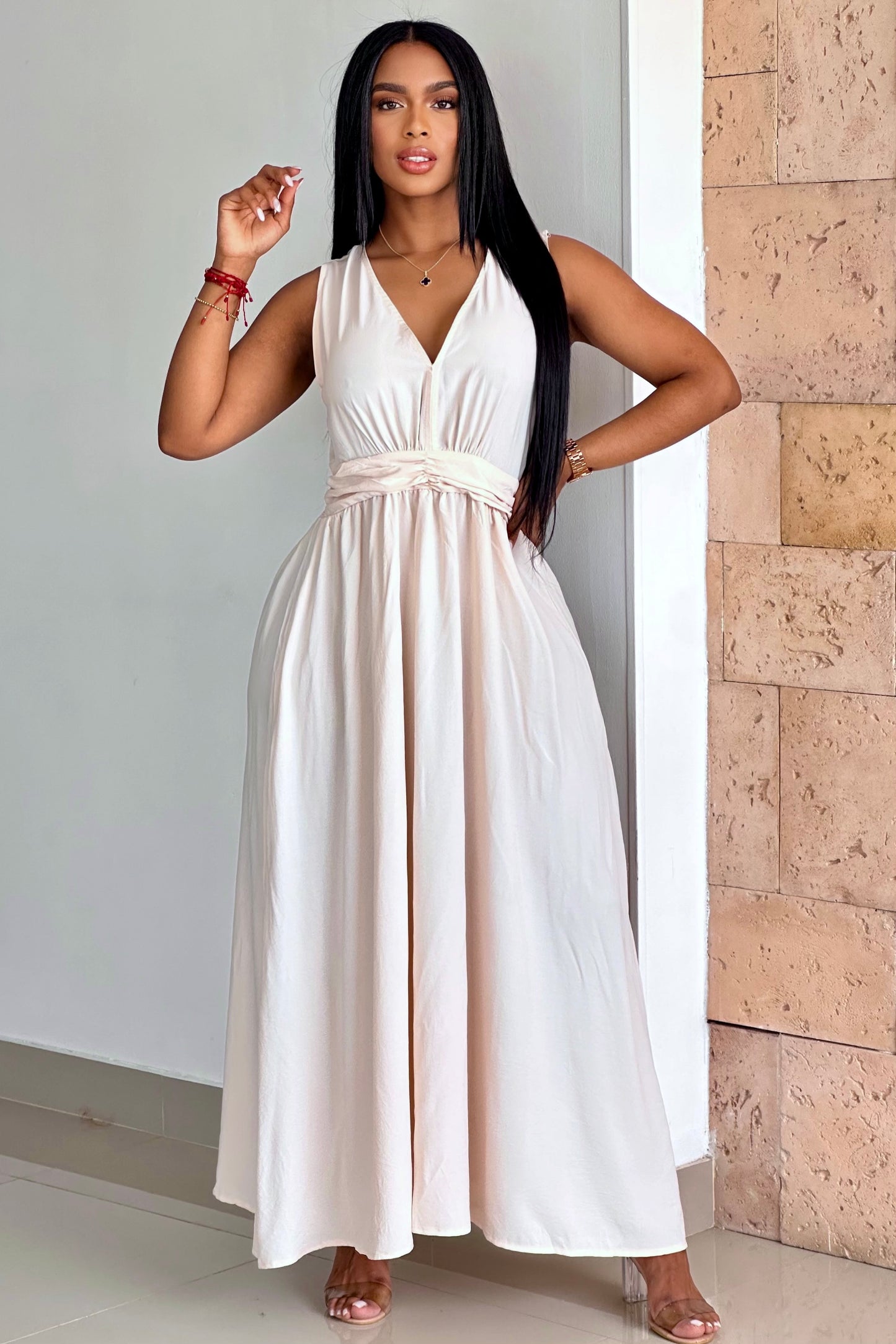 VESTIDO EN ESCOTE V - 67377