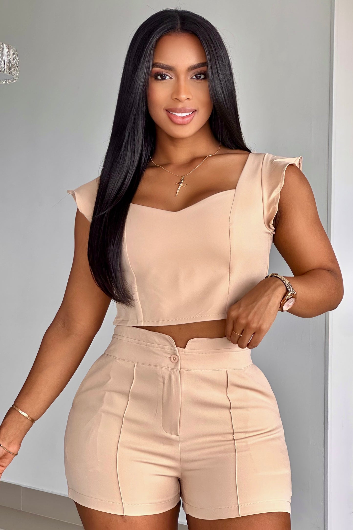 CONJUNTO CORTO BLUSA BOLEROS - 90458