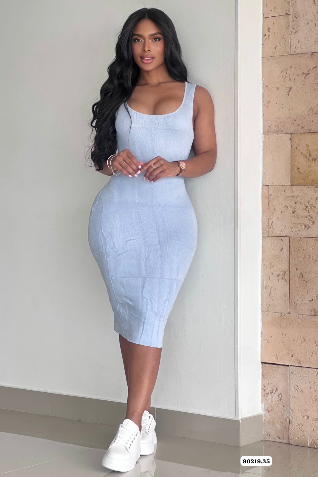 VESTIDO SIZA BASICO EN TELA HILO - 90219