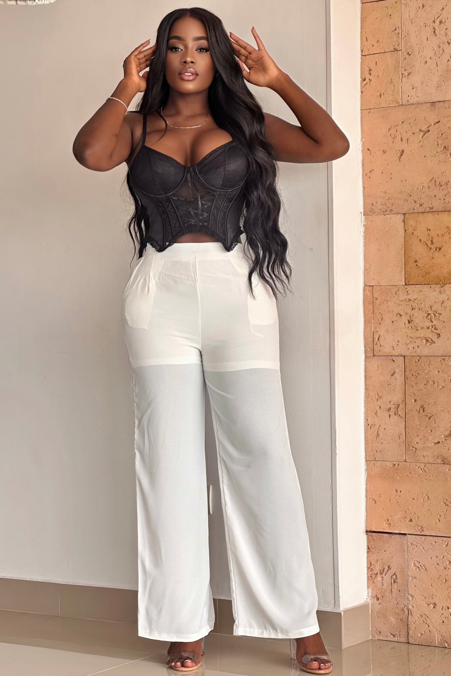 CORSET CON ENCAJE Y DISEÑO - GM2508