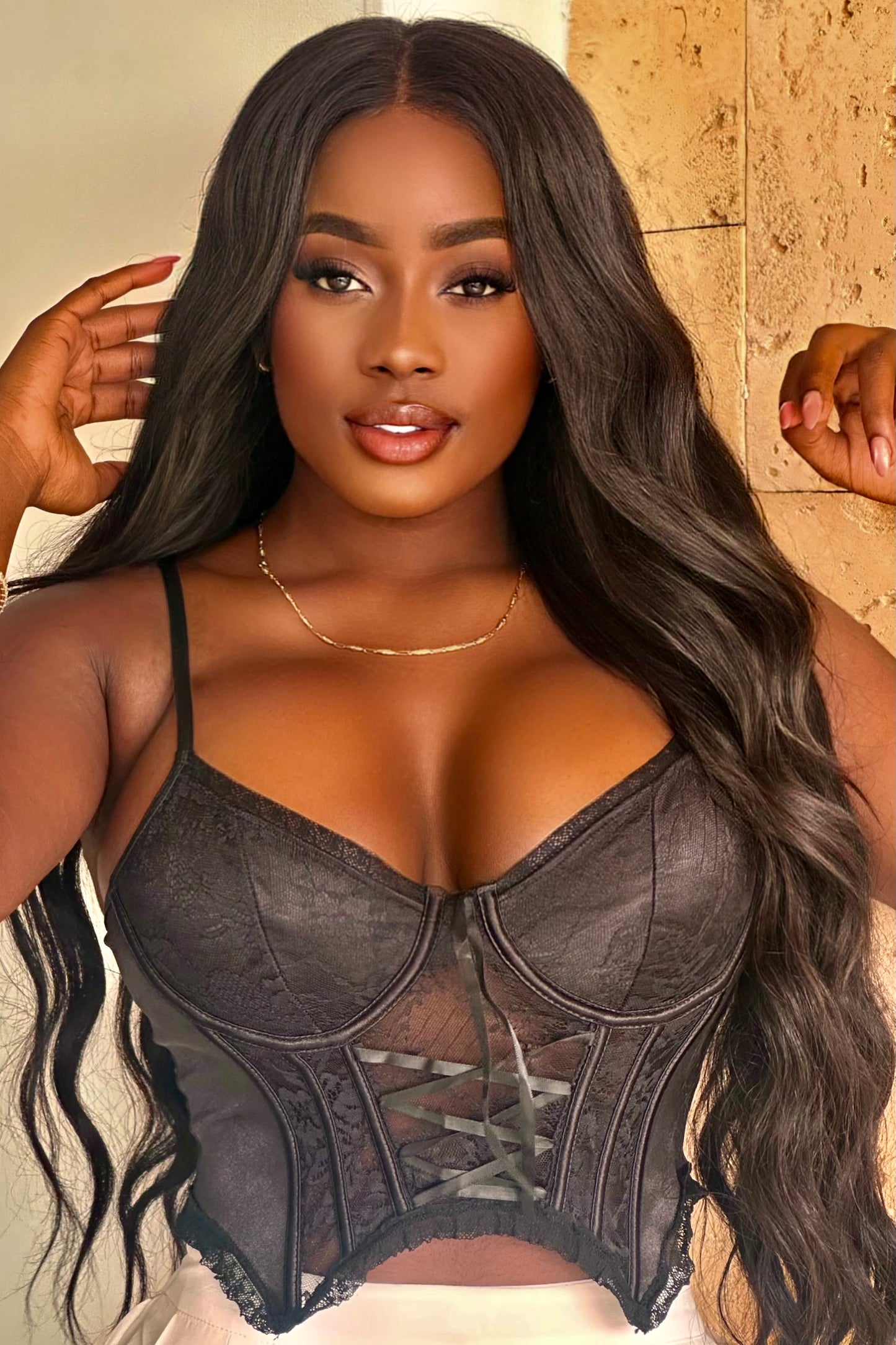 CORSET CON ENCAJE Y DISEÑO - GM2508