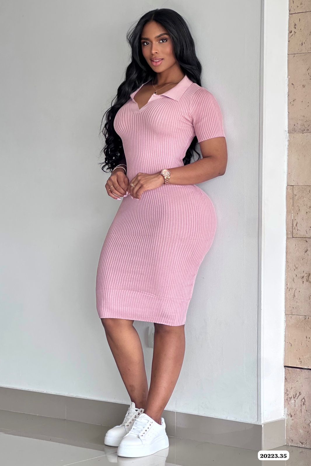 VESTIDO UNICOLOR BASICO - 20223