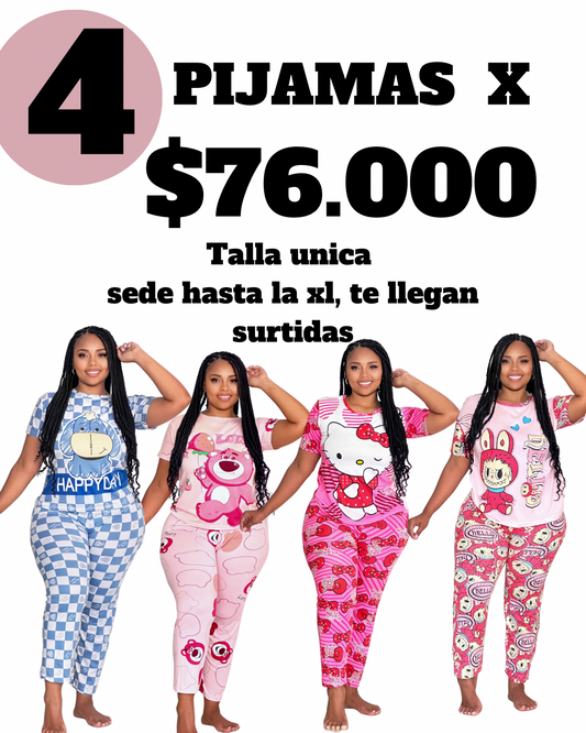 COMBO PIJAMA LARGA SUBLIMADA - MCF