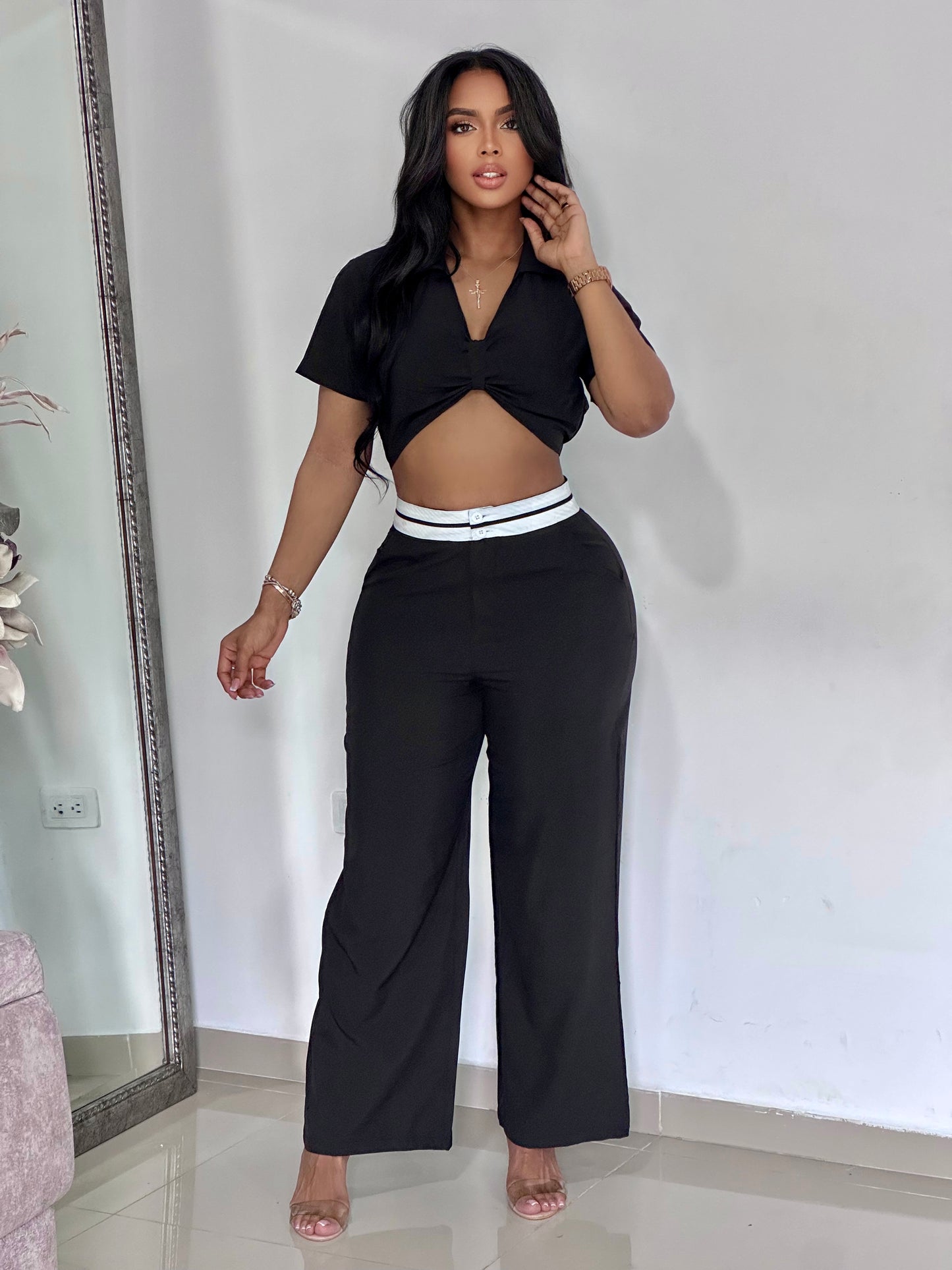 CONJUNTO CHALIS PRETINA BLANCA - 82217
