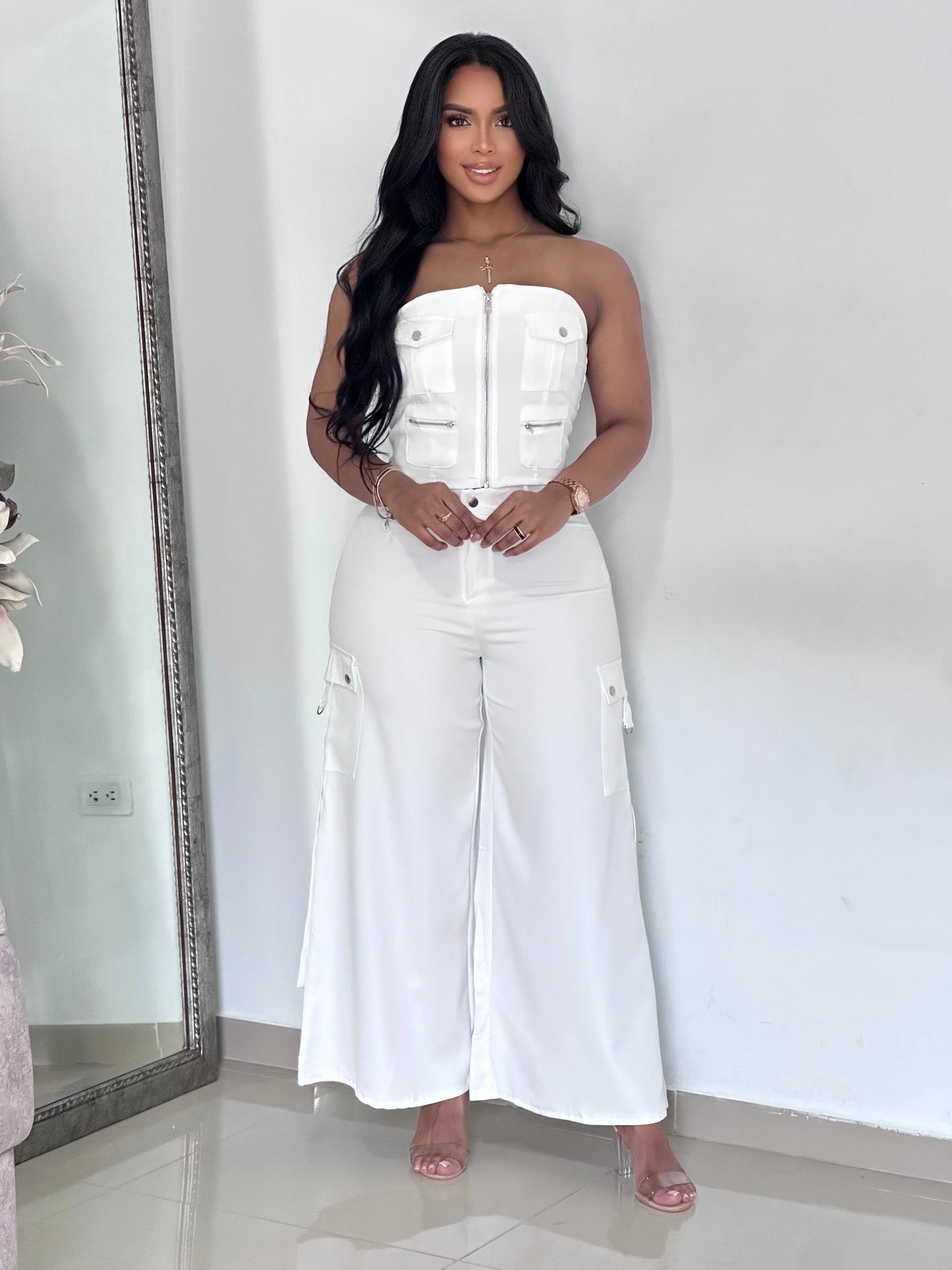 CONJUNTO CHALIS STRAPLESS CARGO - 50434