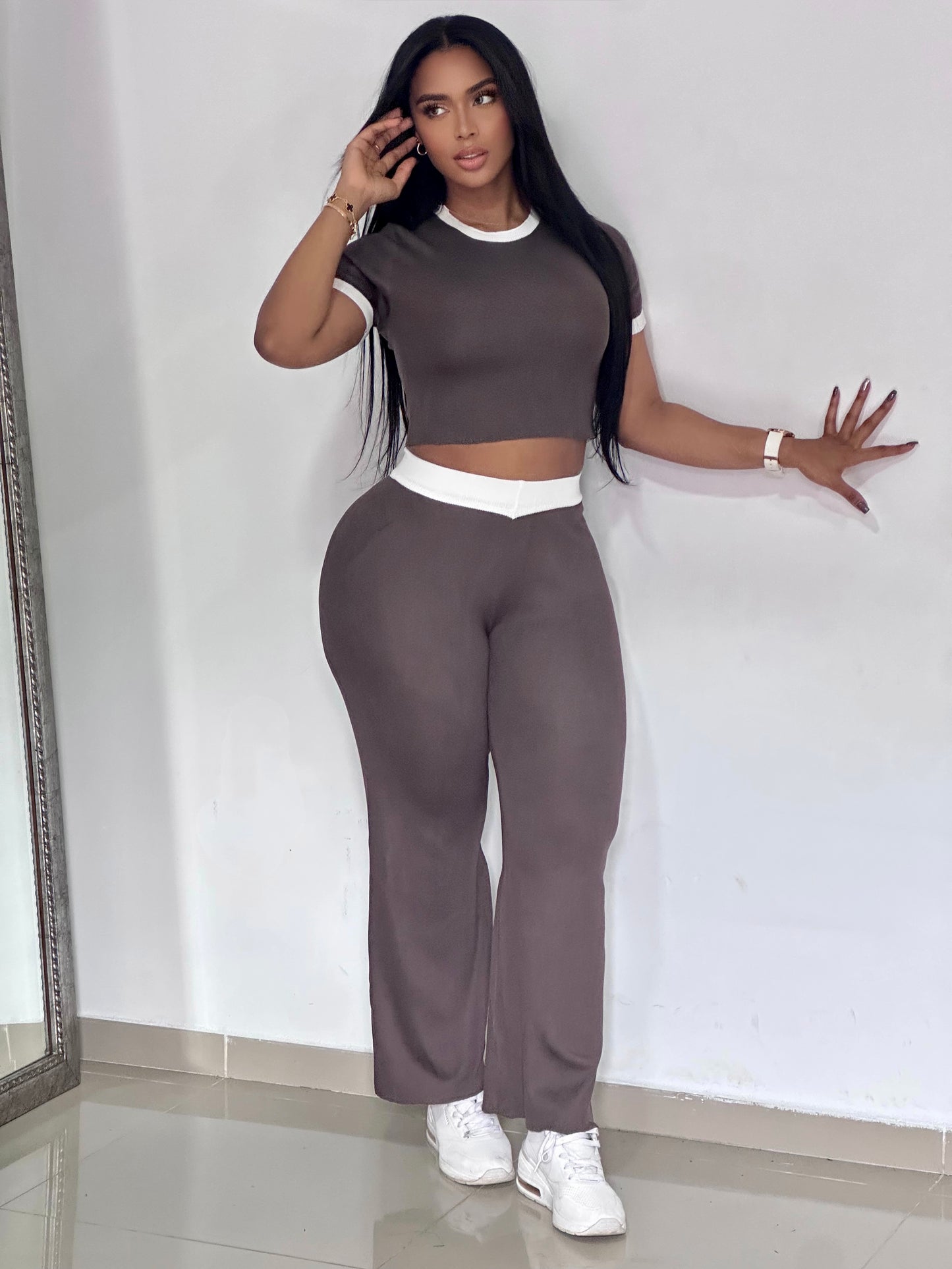 CONJUNTO DE HILO PANTALON ANCHO - MZ5432