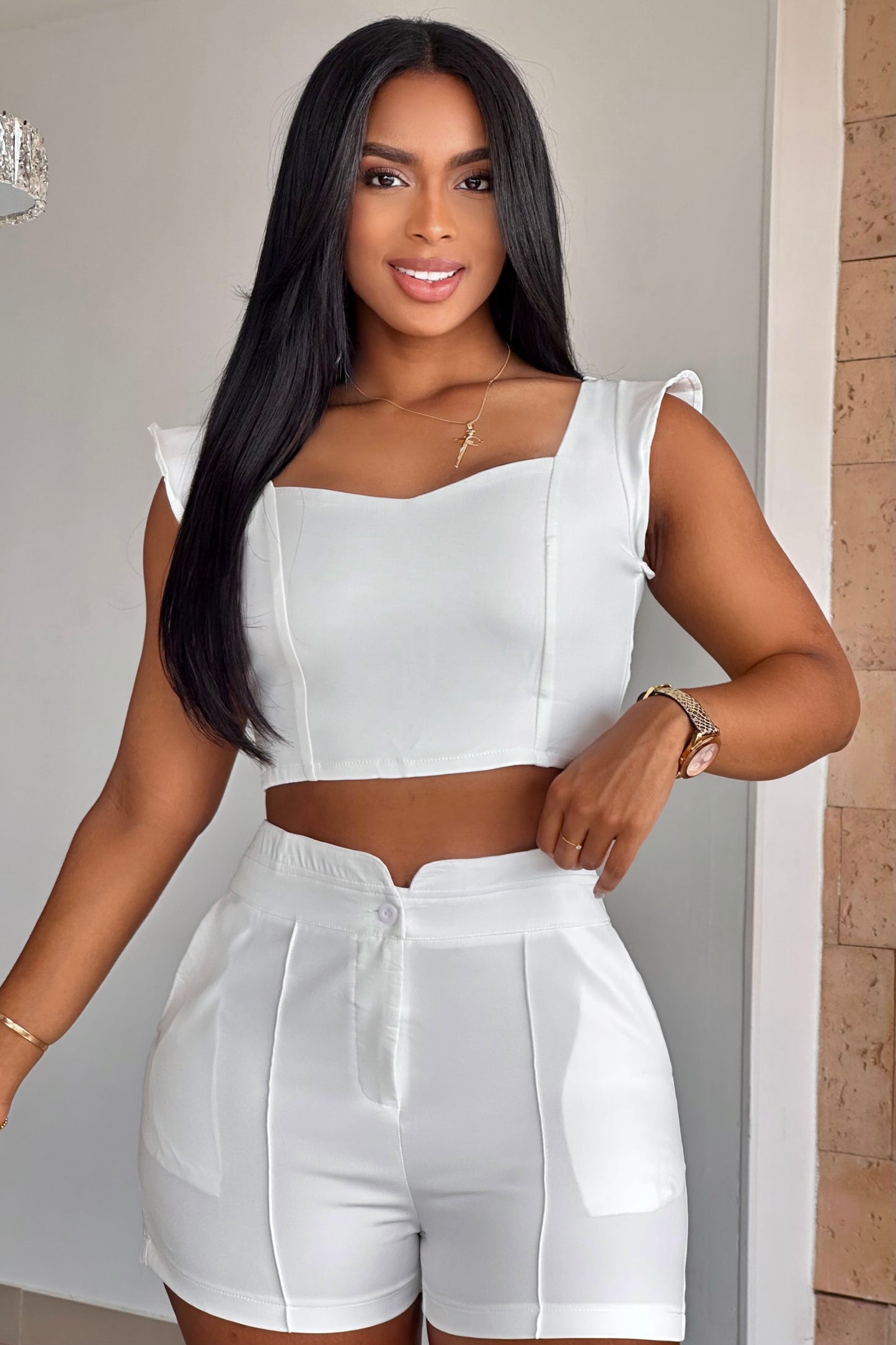 CONJUNTO CORTO BLUSA BOLEROS - 90458