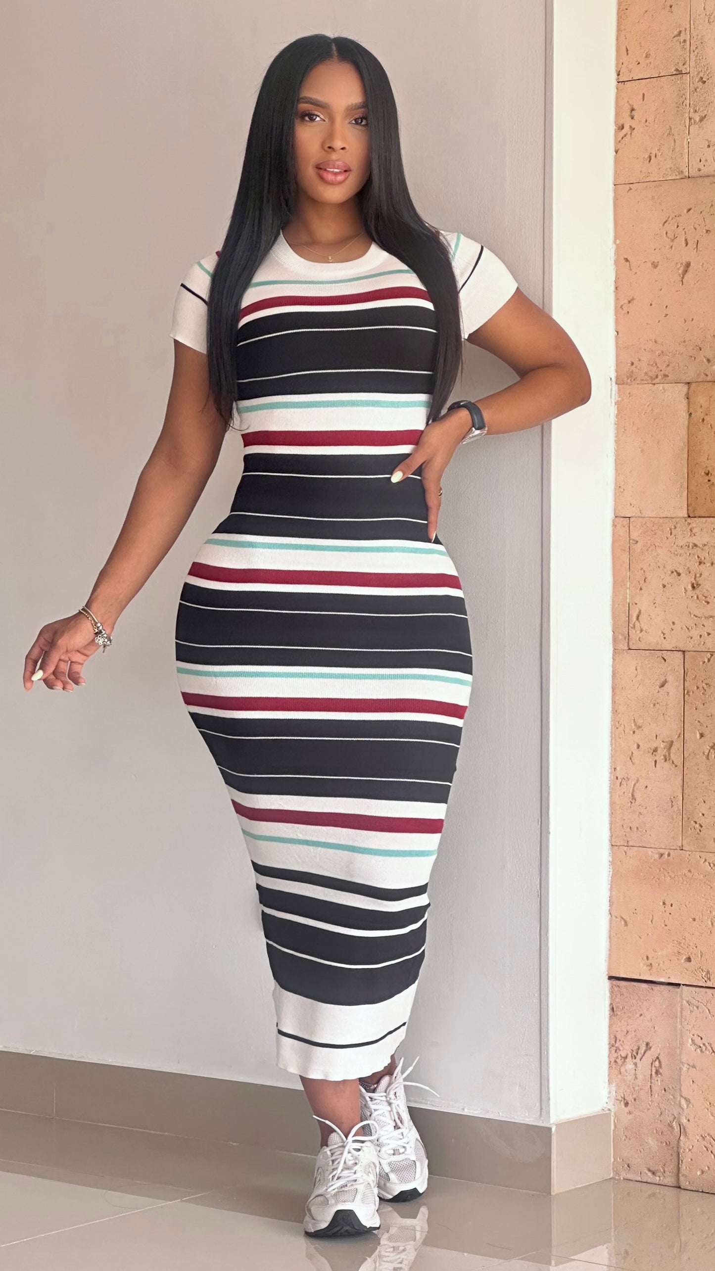 VESTIDO DE HILO RAYAS - 22372