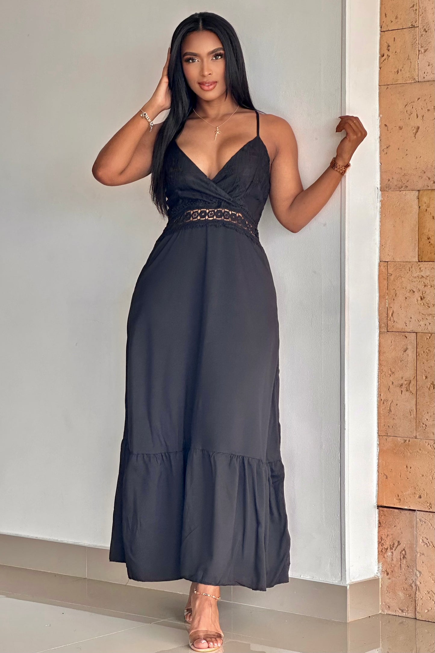 VESTIDO DIPIUR ESCOTE DELANTERO CHALIS - 08819