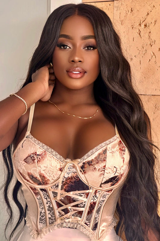 CORSET CON ENCAJE Y DISEÑO - GM2508