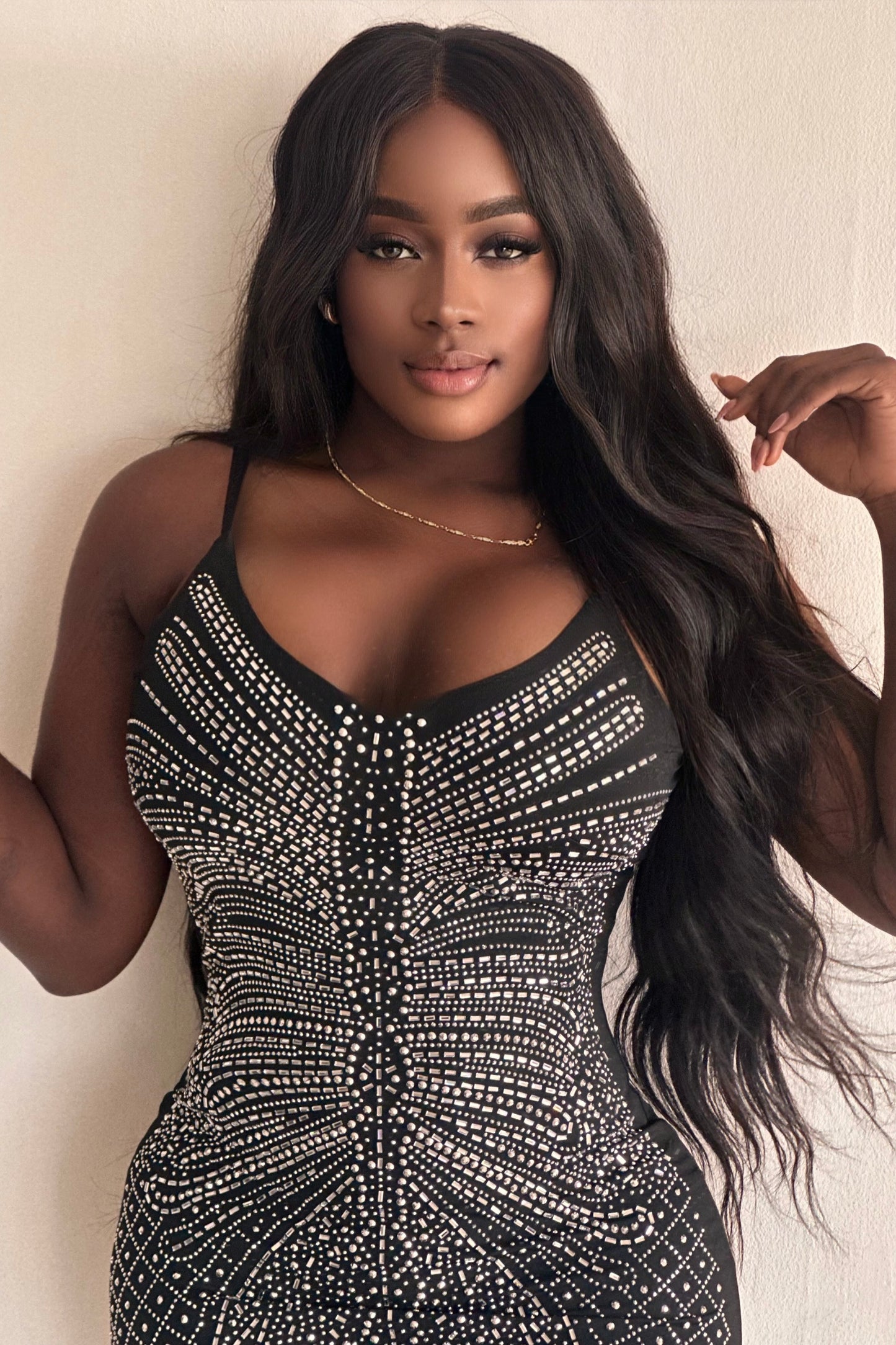 VESTIDO CORTO PEDRERIA ENERGICA STRETCH - 0548