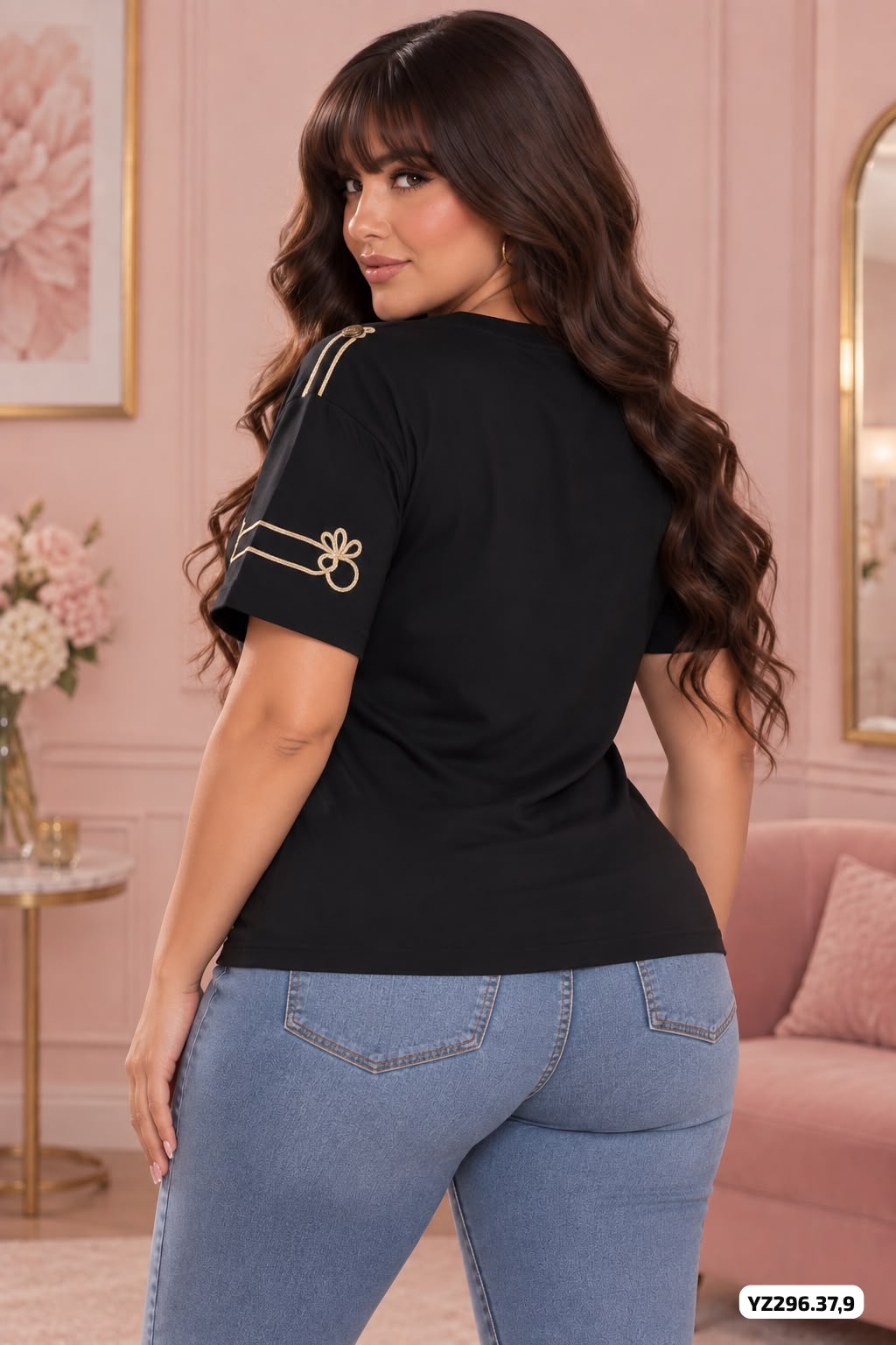 CAMISETA DETALLES BOTONES - YZ296