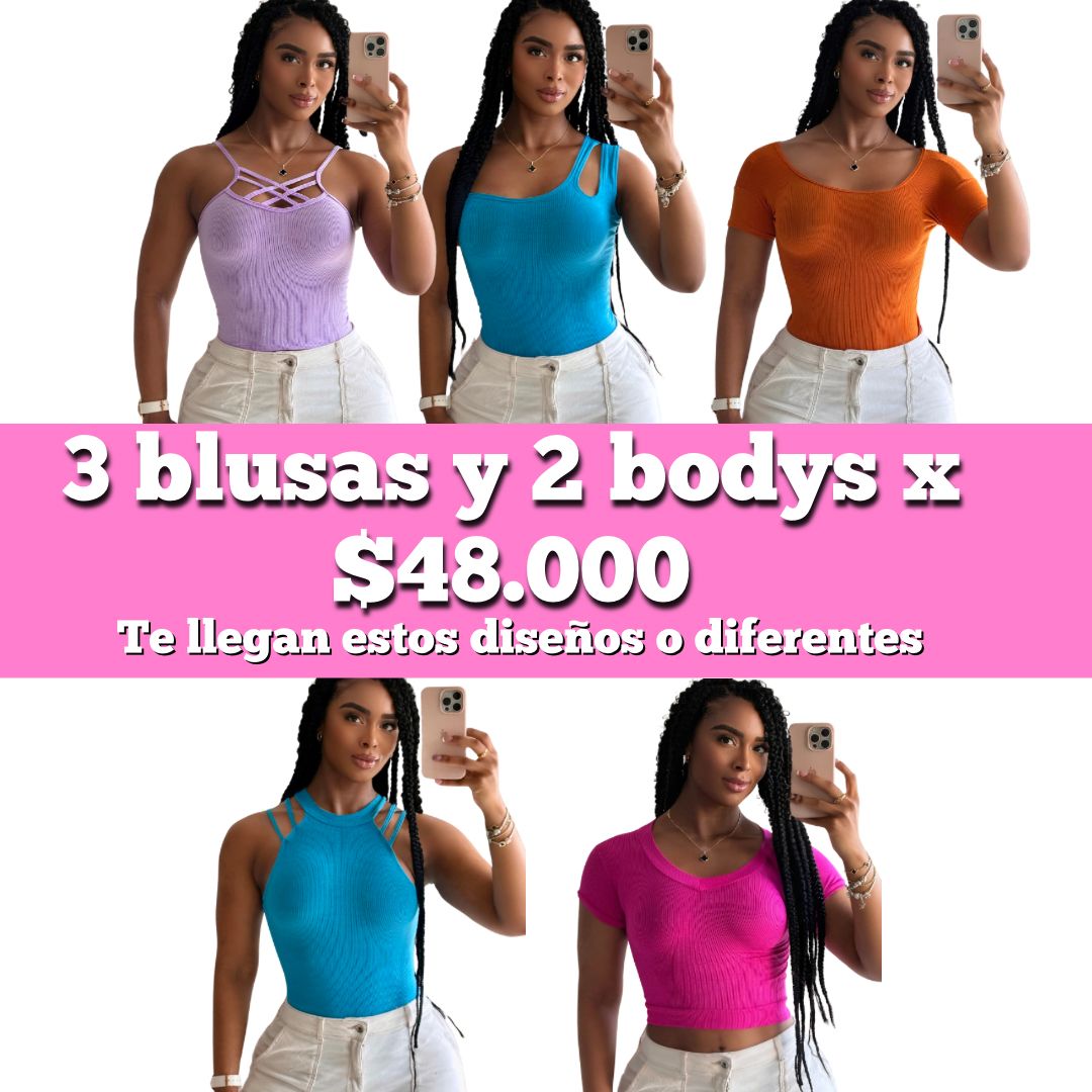 COMBO BODYES 2 BLUSAS 3 - C-B1