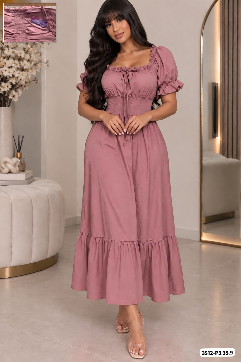 VESTIDO CHALIS RESORTE - 3512-P3